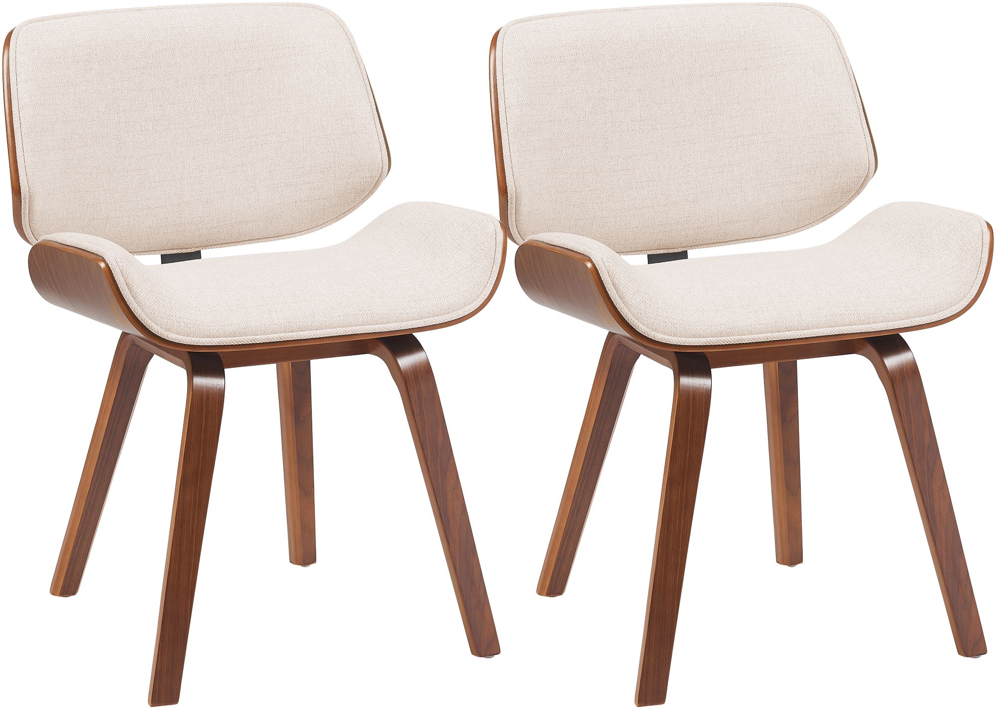 Sillas de comedor, set de 2, Beverley, tapizado de tela