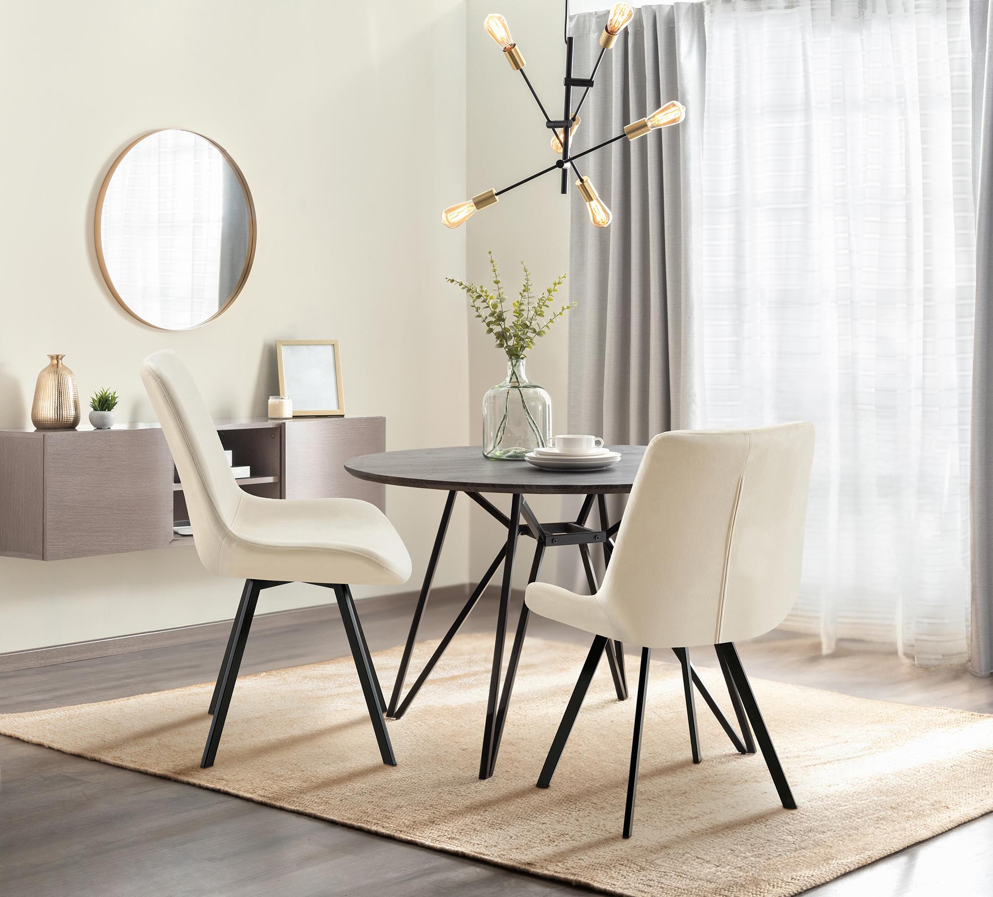 Lote de 2 sillas de comedor Lewes terciopelo