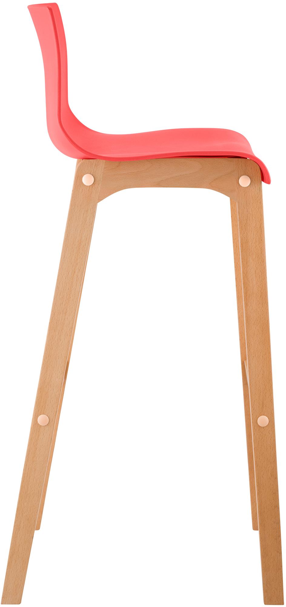 Taburete de bar Hover estructura de plástico base de cuatro patas Natura