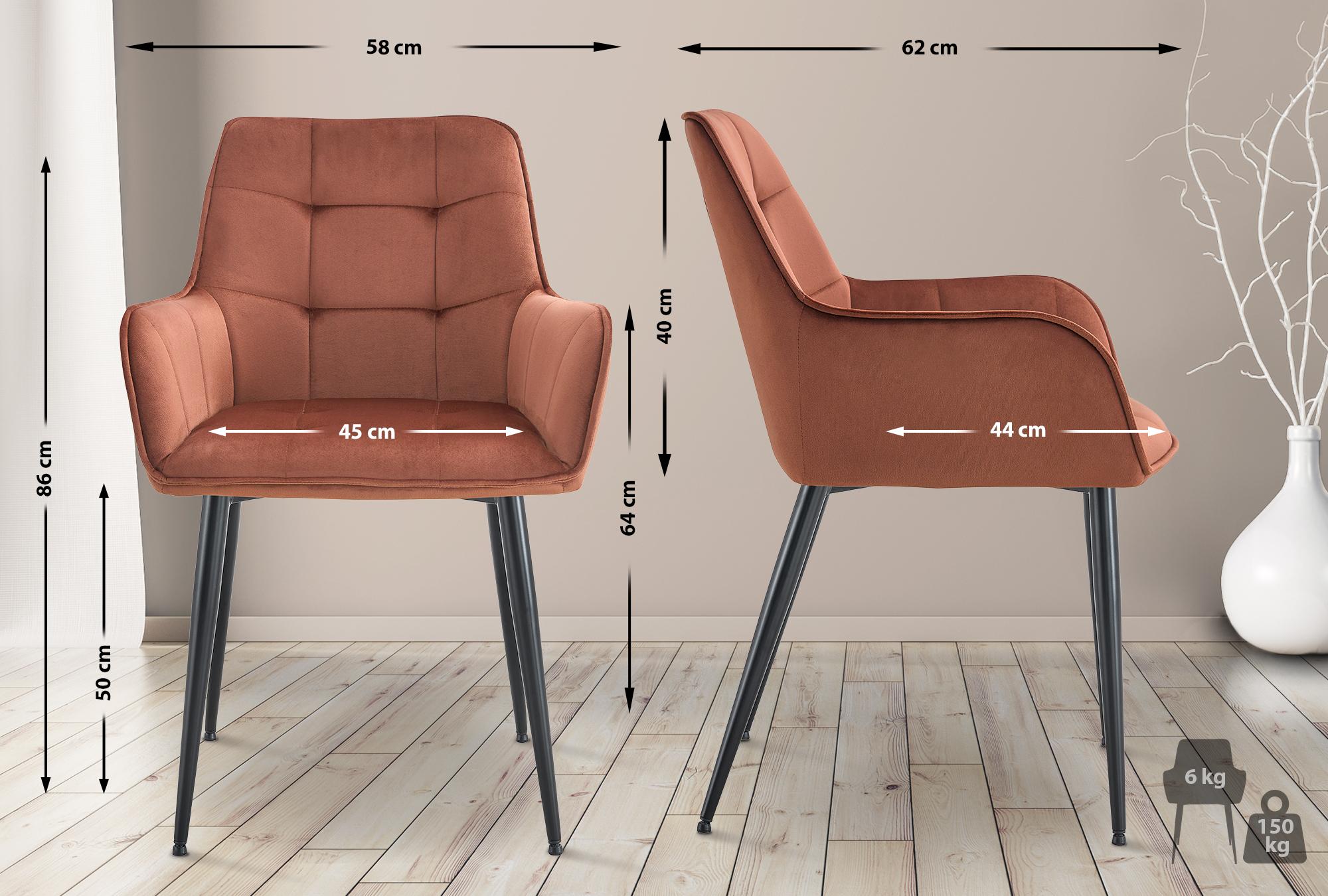 Funda de terciopelo para silla de comedor Ferndale