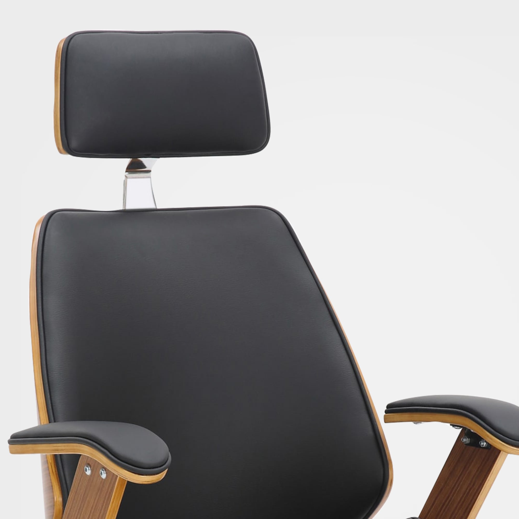 Silla de oficina Chicago en cuero sintético & Madera