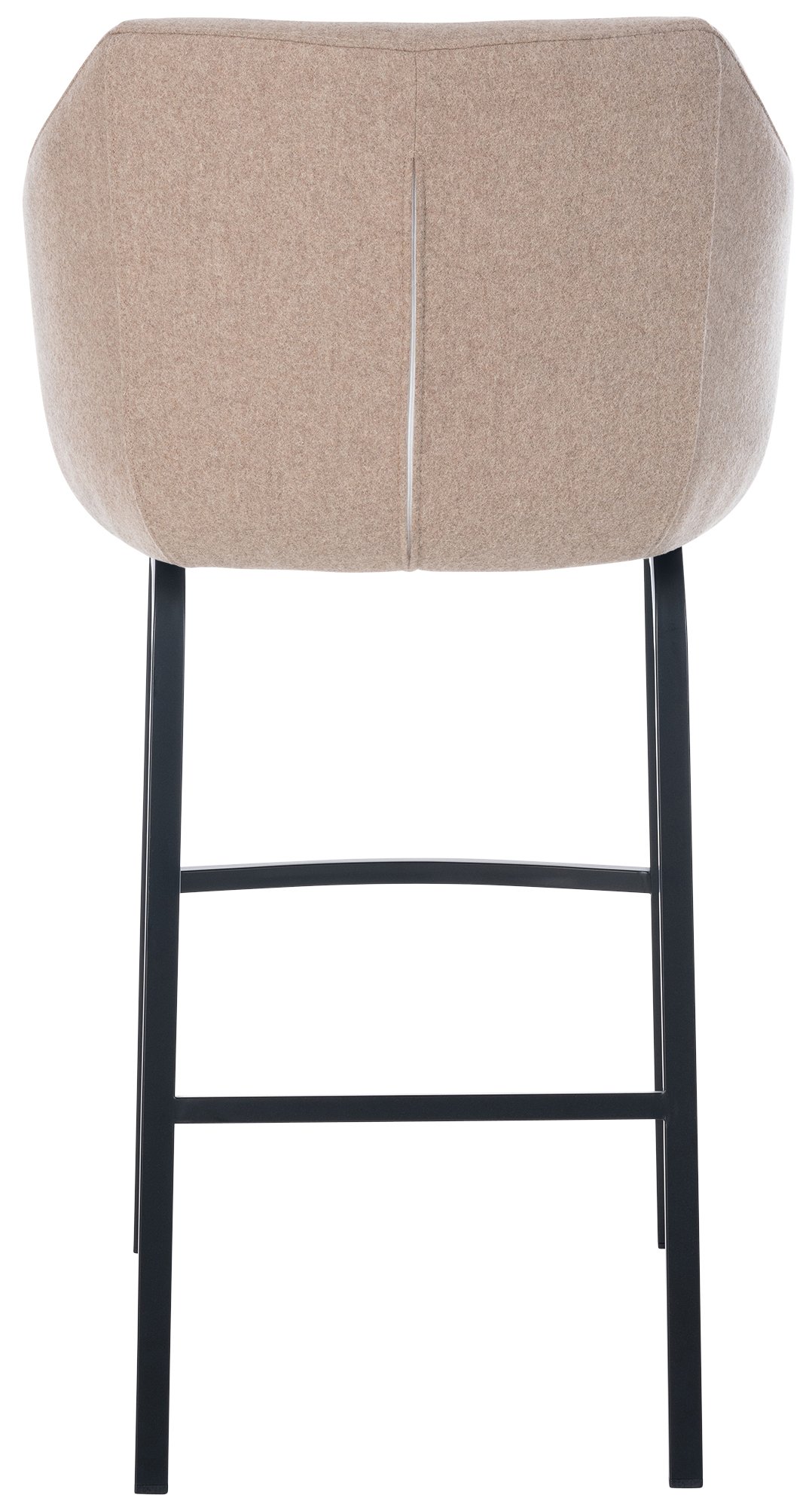 Taburete de bar Monea en fieltro & base de 4 patas