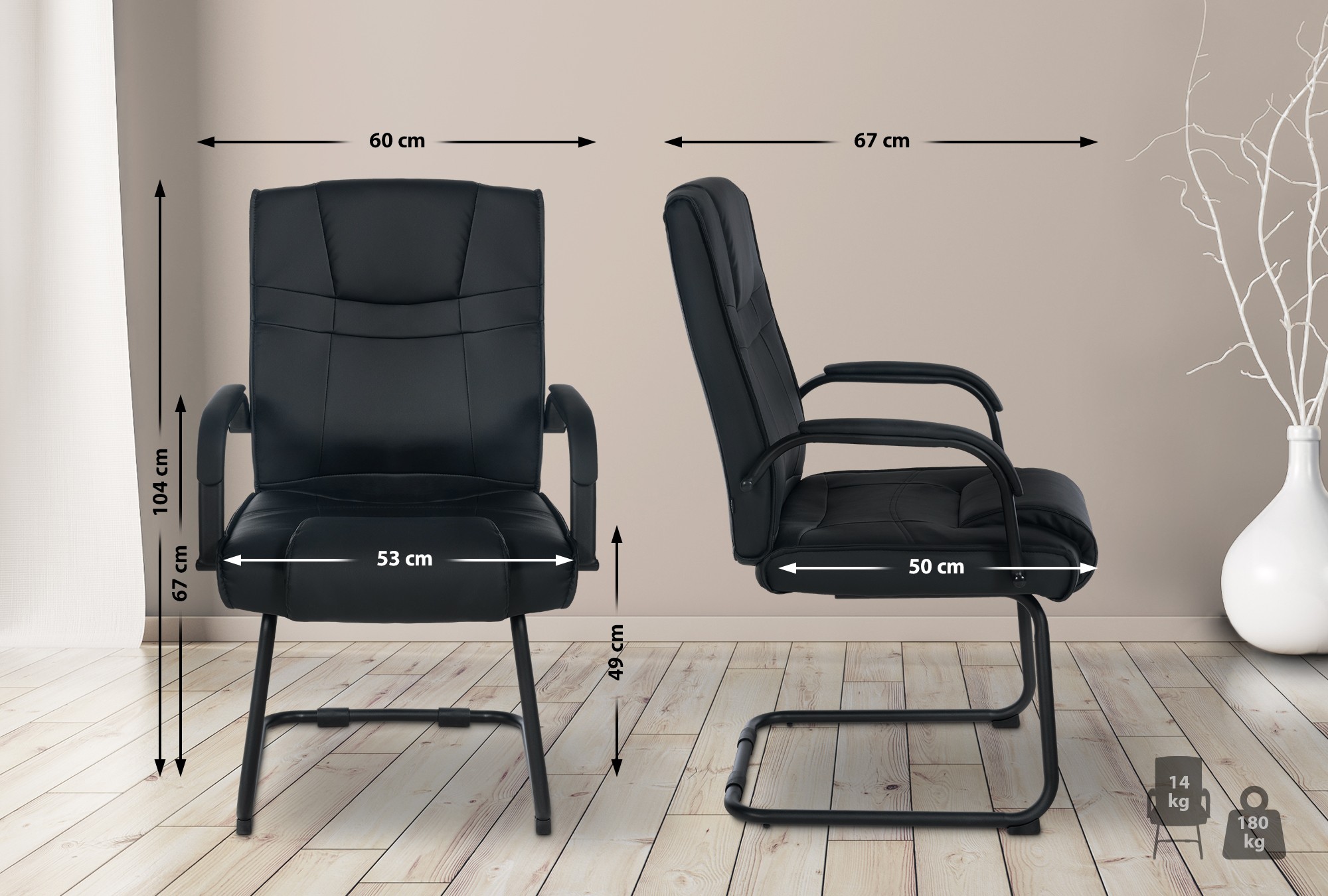 Silla Cantiléver XXL Attila