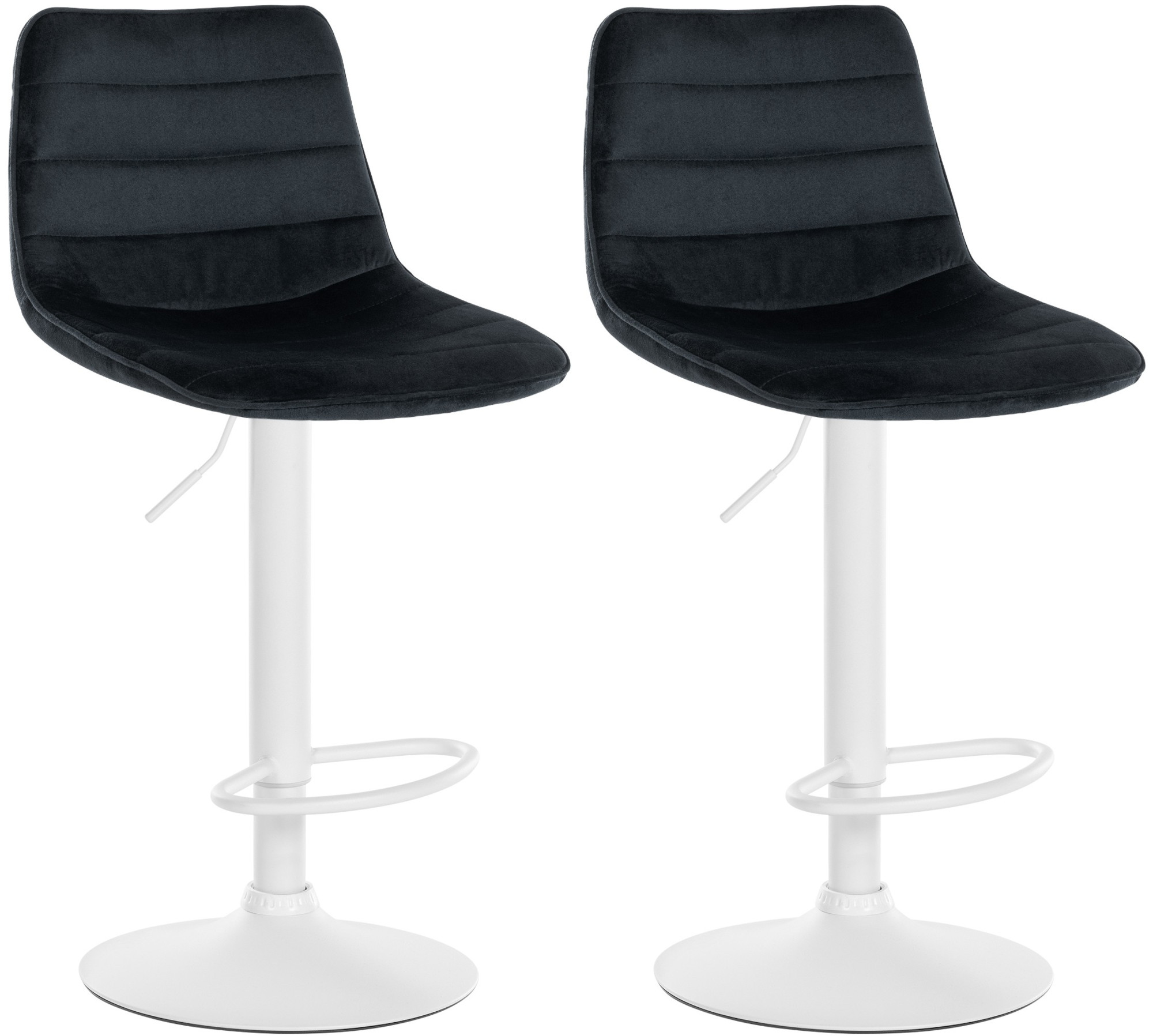 Set de 2 taburetes de bar Lex en terciopelo