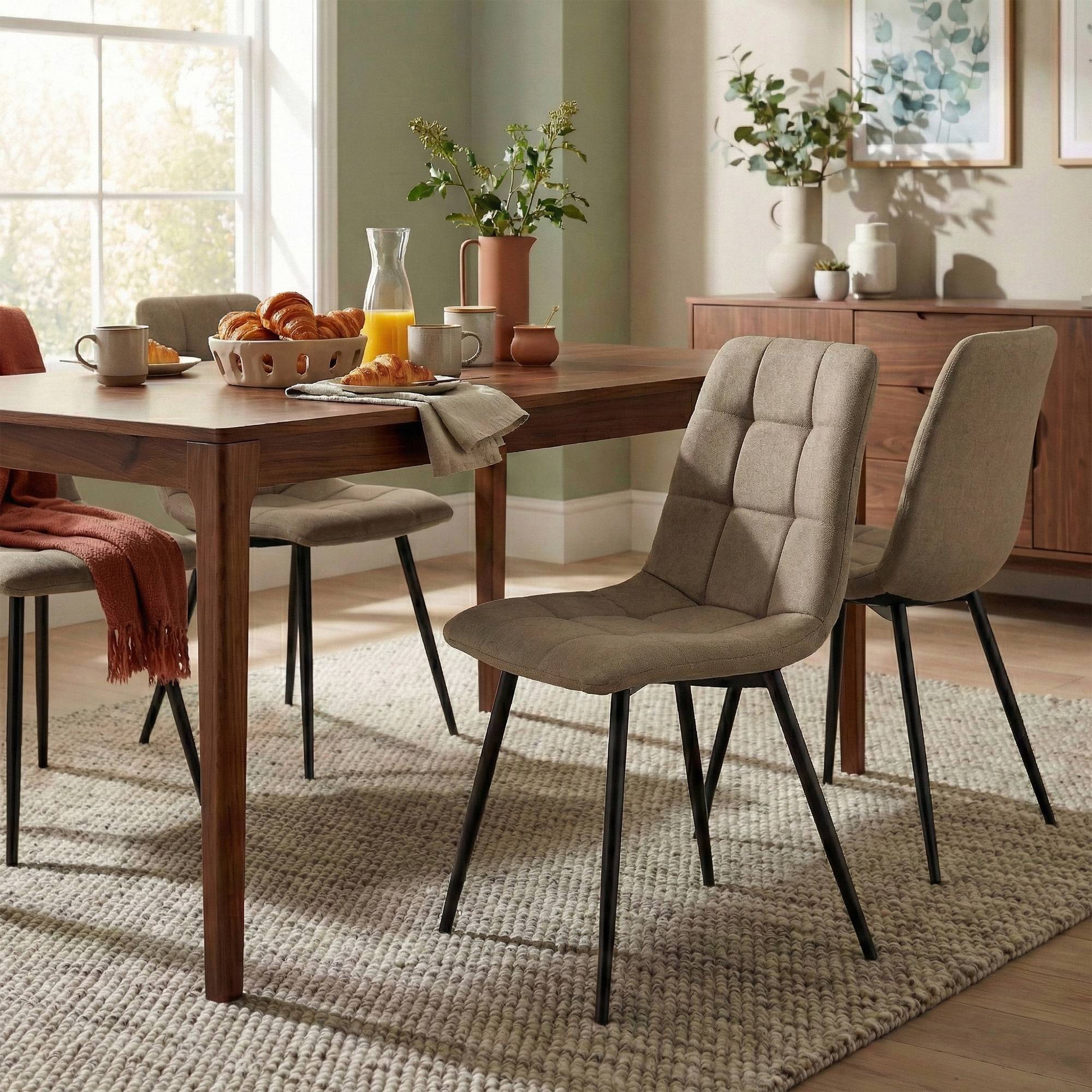 Silla de comedor Antibes de tela