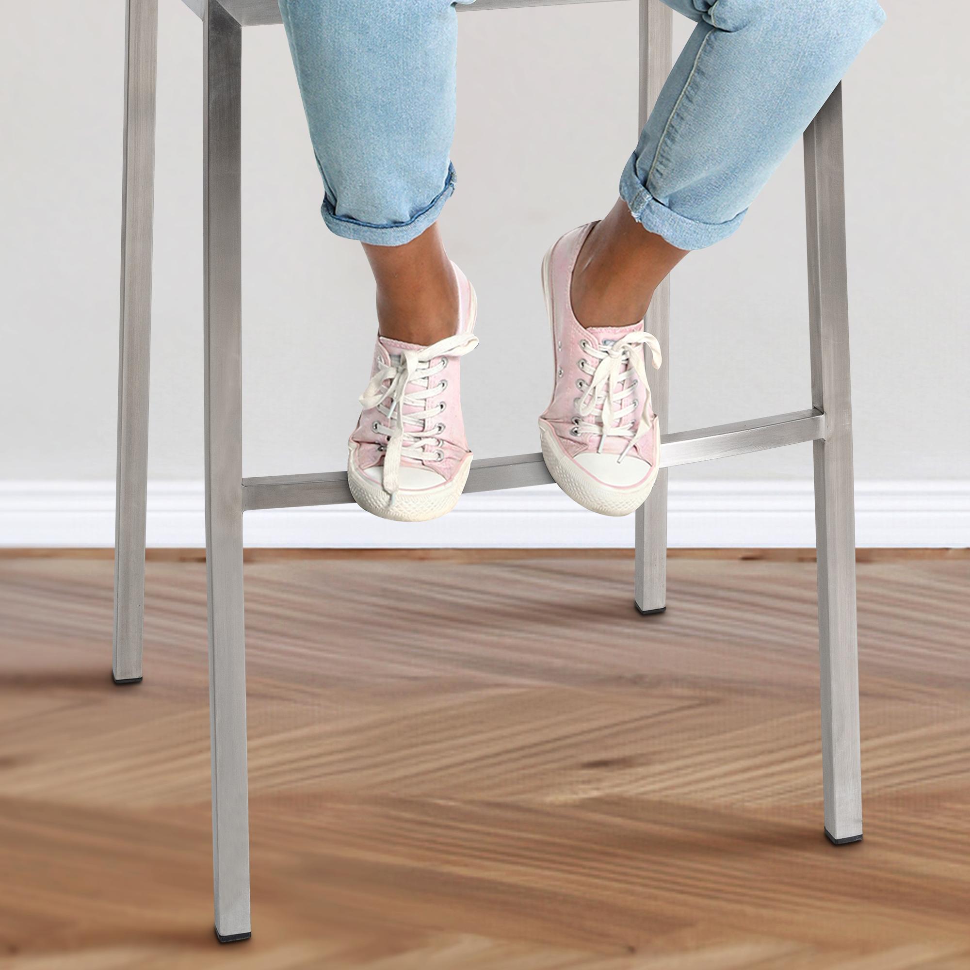 Taburete de Bar Damaso Tela con Base de Cuatro Patas