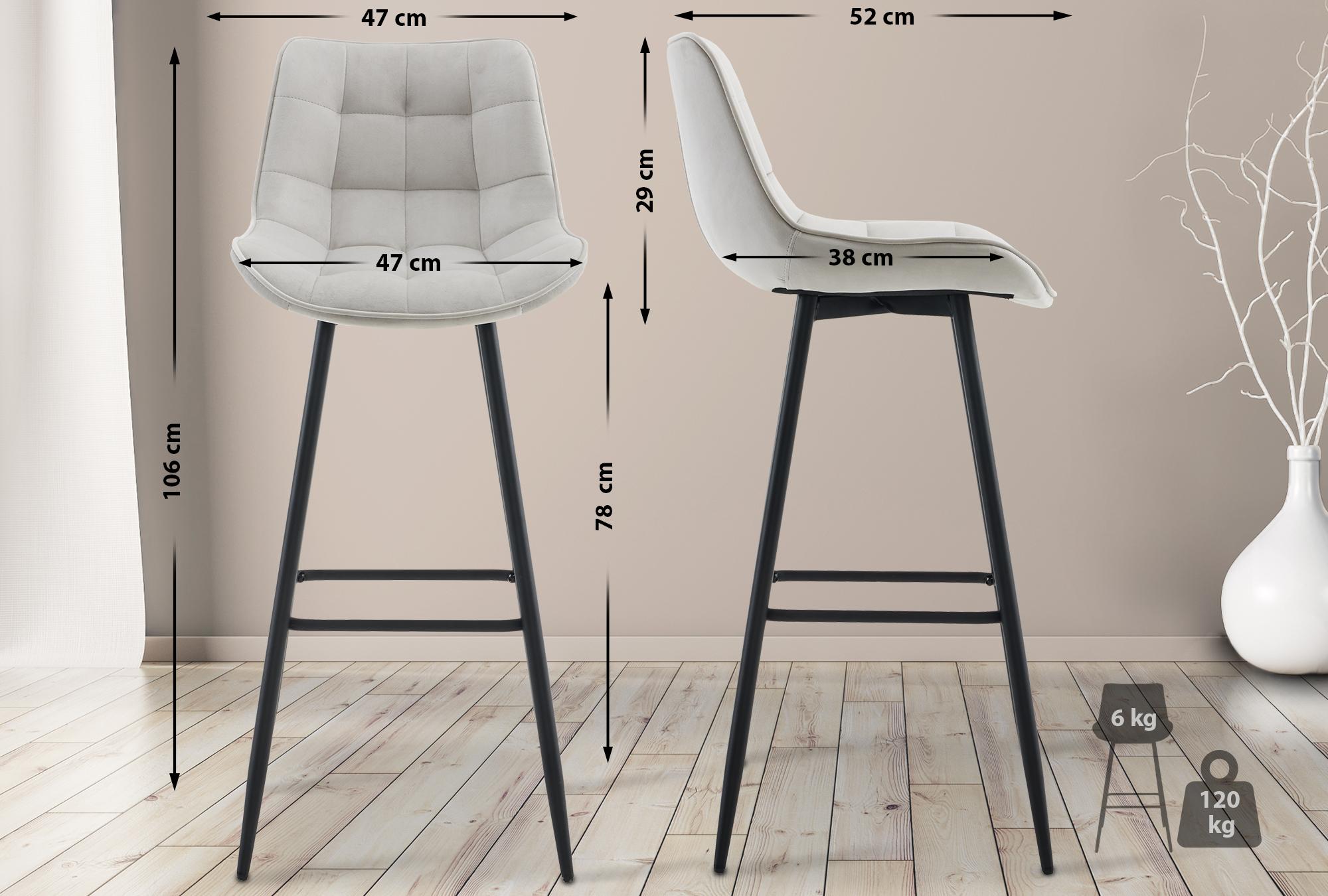 Set de 2 Taburetes de bar Dartford
