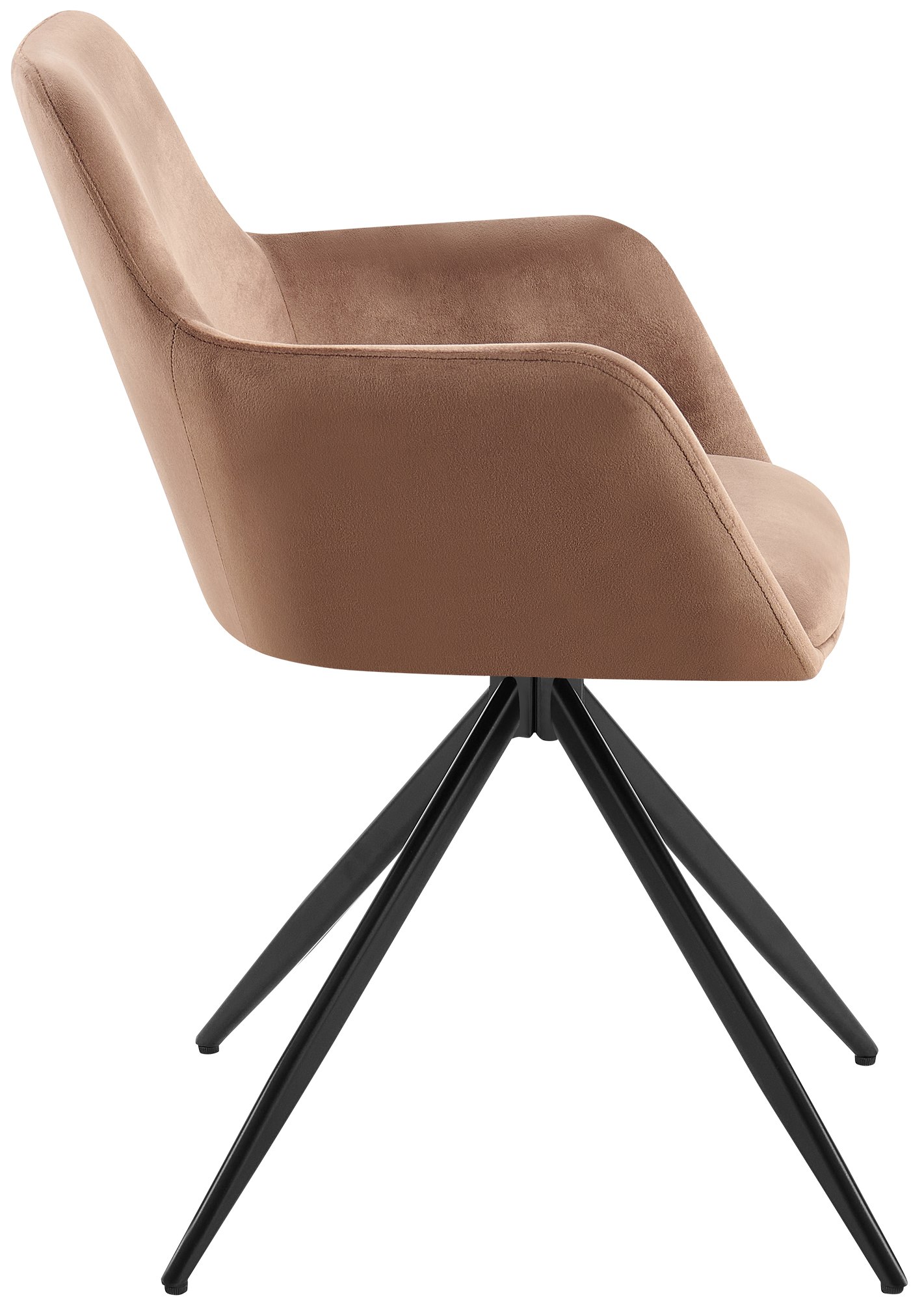 Silla de comedor Olema en terciopelo