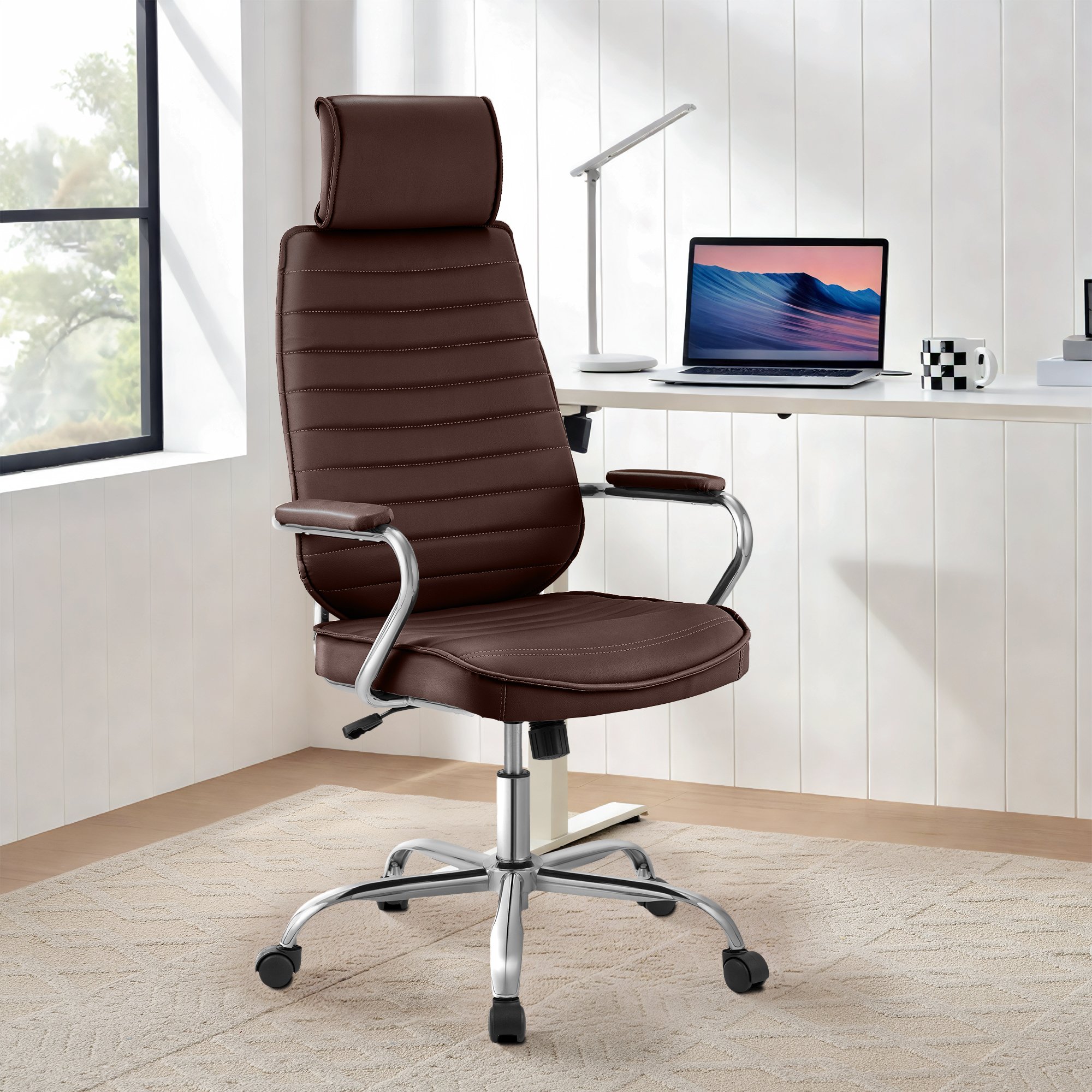 Silla de Oficina Rako de Cuero Sintético