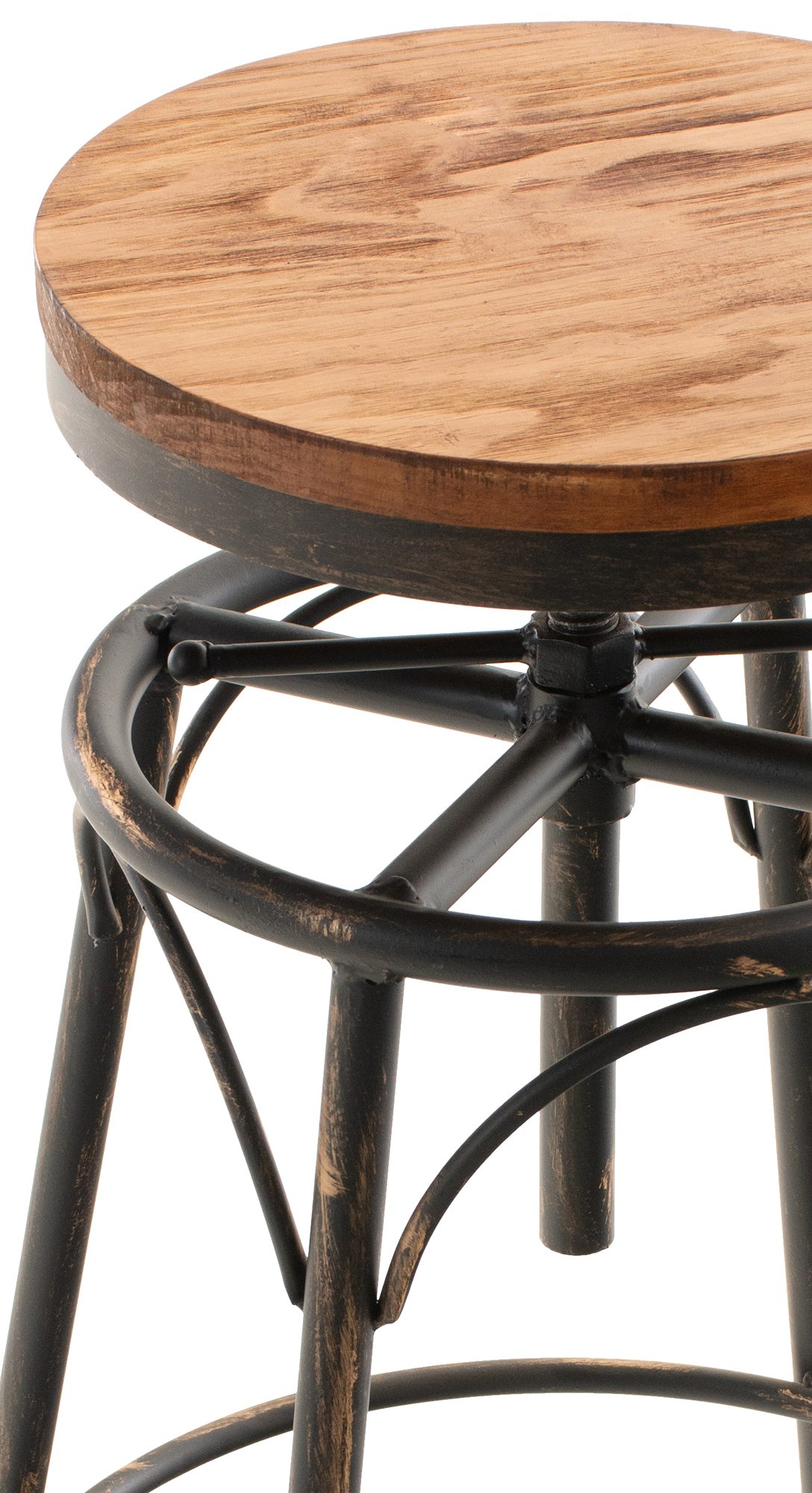 Set de 2 Taburetes de bar Beam de metal y madera