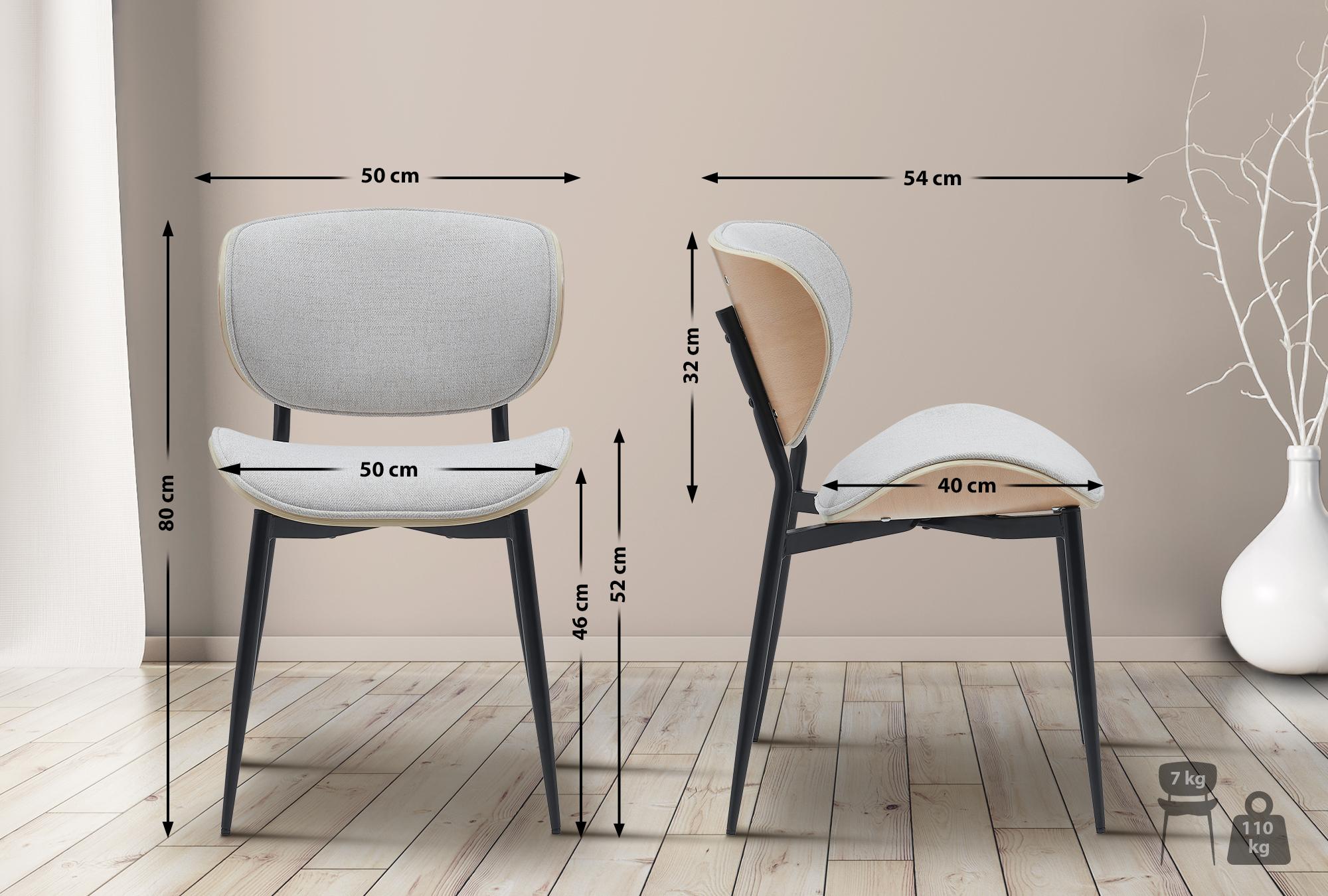 Silla Enid con revestimiento de polipiel o tela