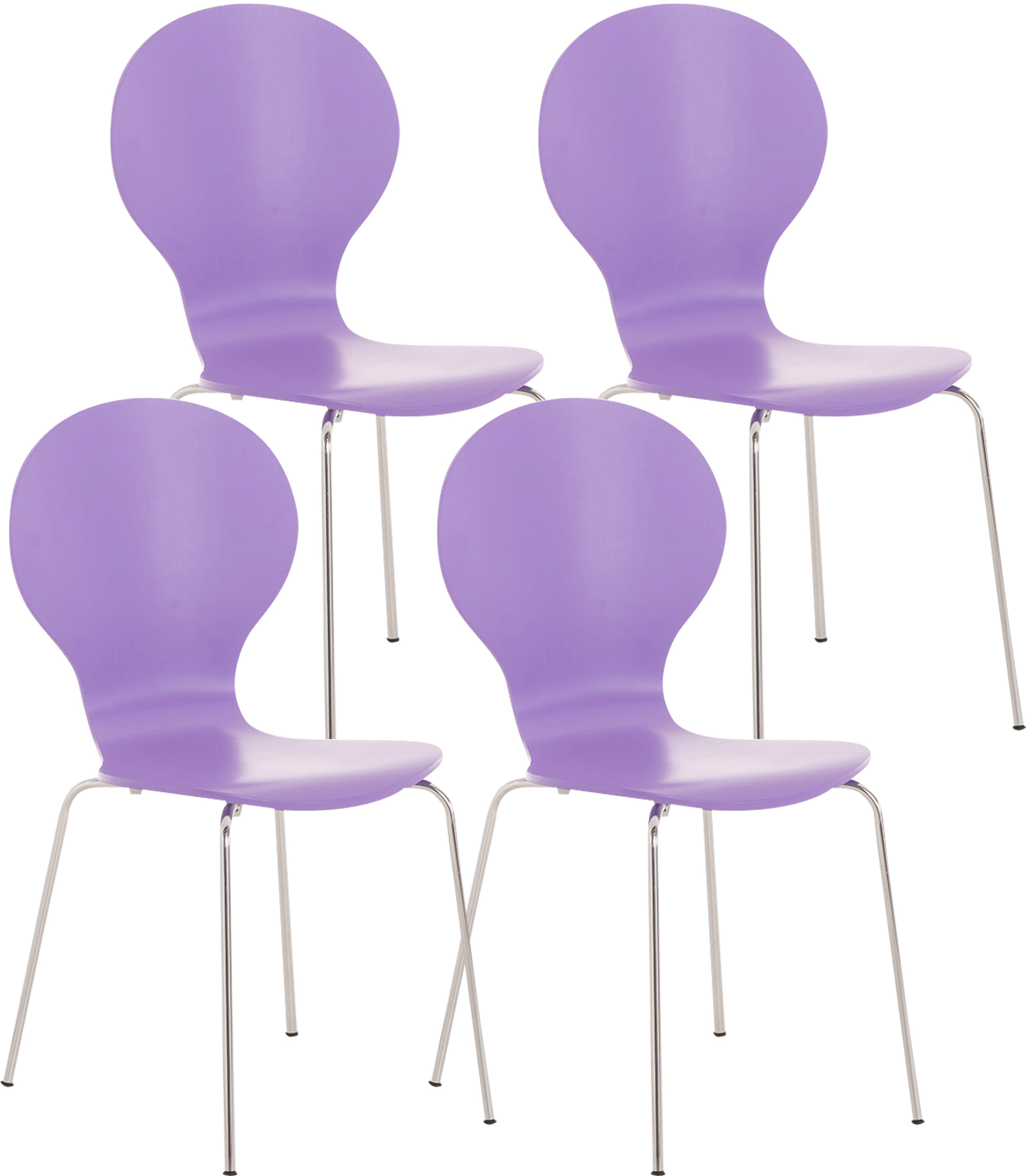Set 4x Sillas de Visita Diego Apilable
