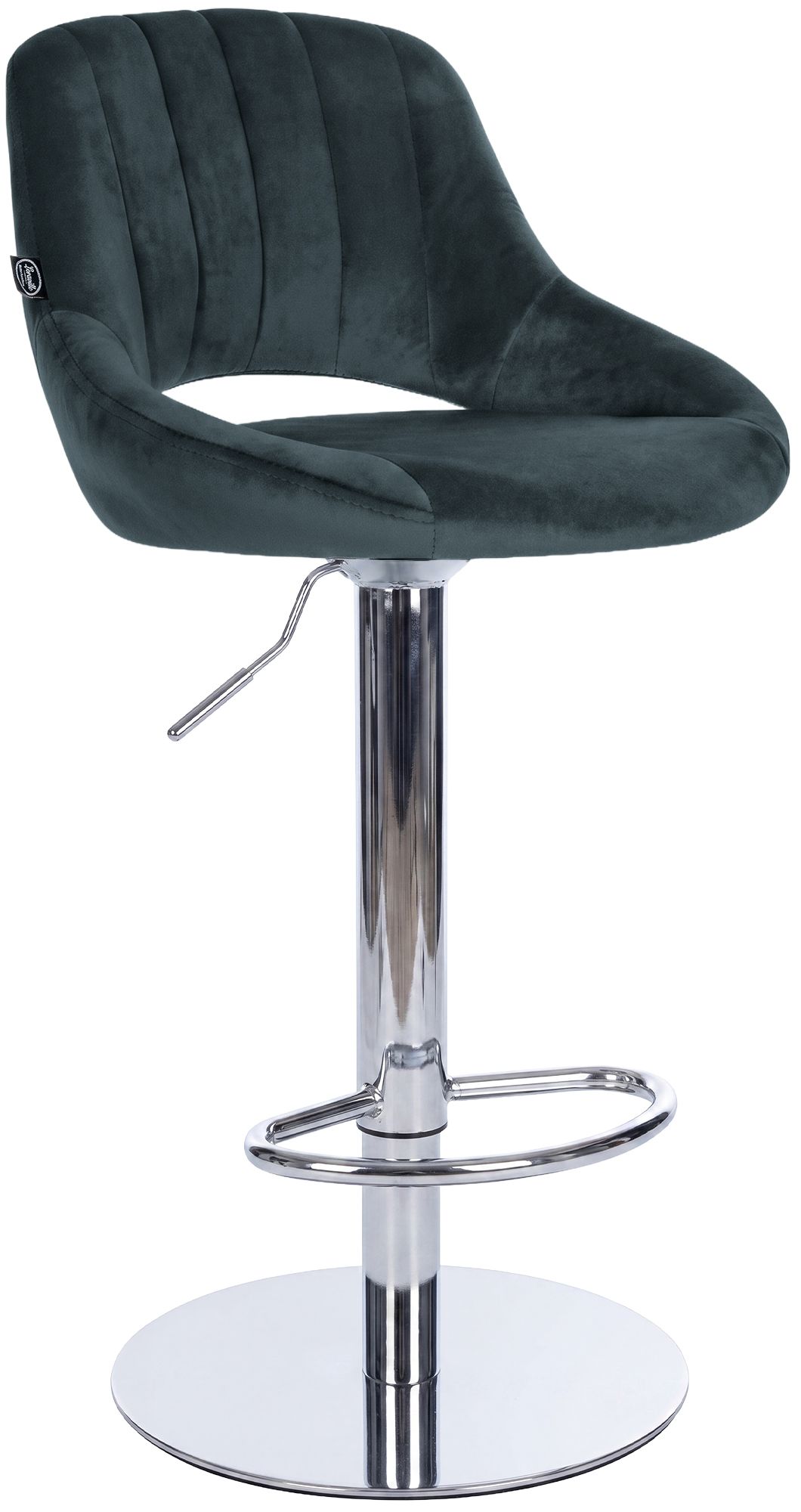 Taburete de bar Milet con estructura resistente cromada