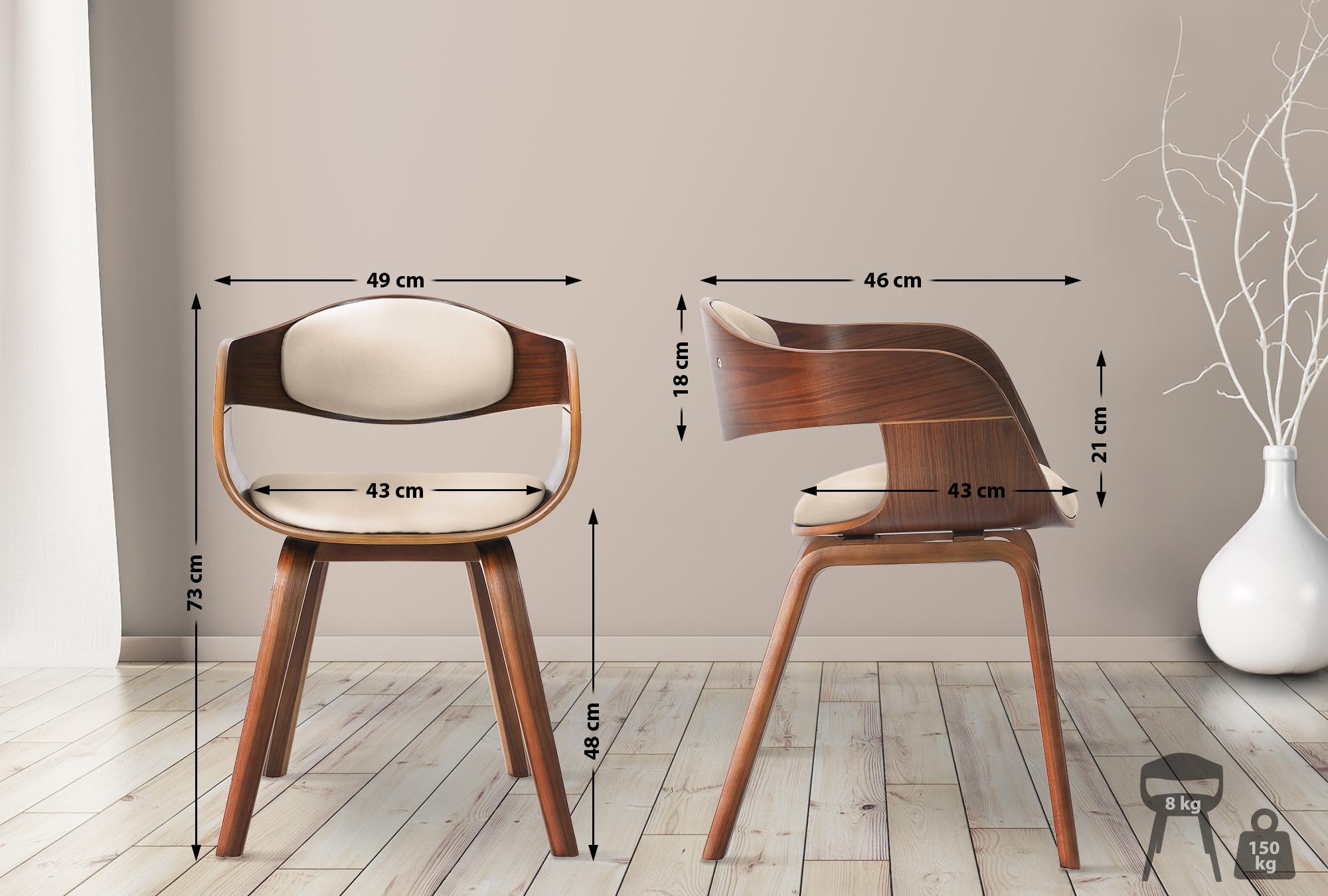Set de 2 sillas de salón Kingston en polipiel