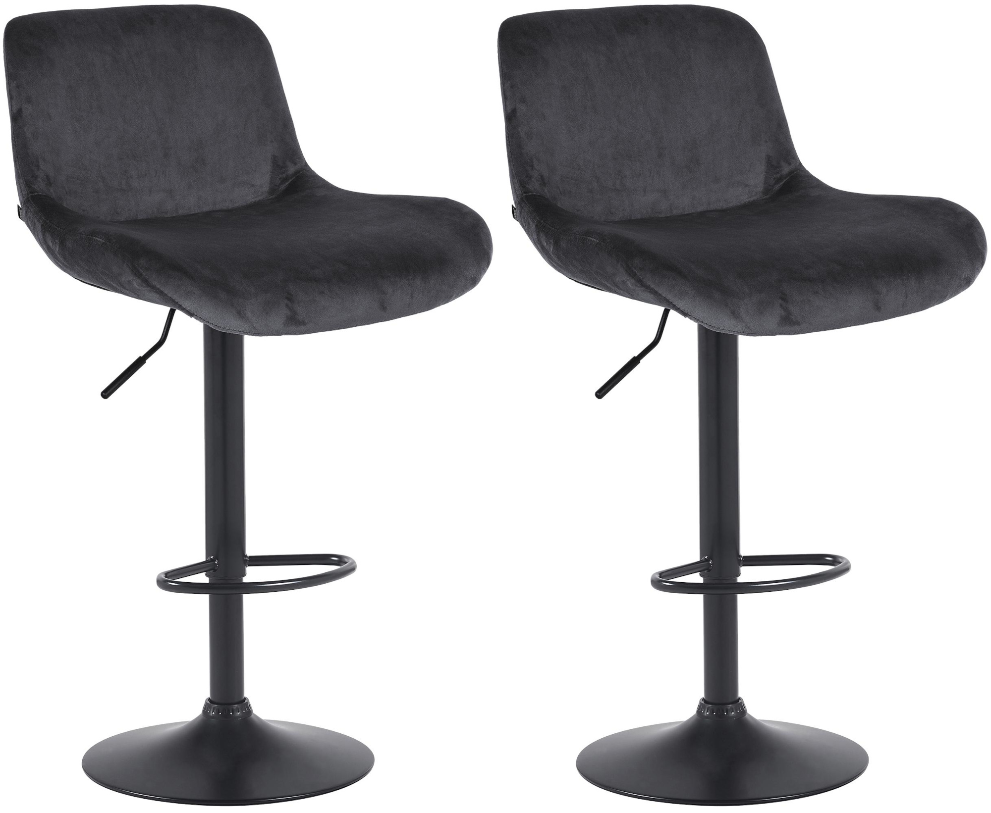 Lote de 2 taburetes de bar Solon negro