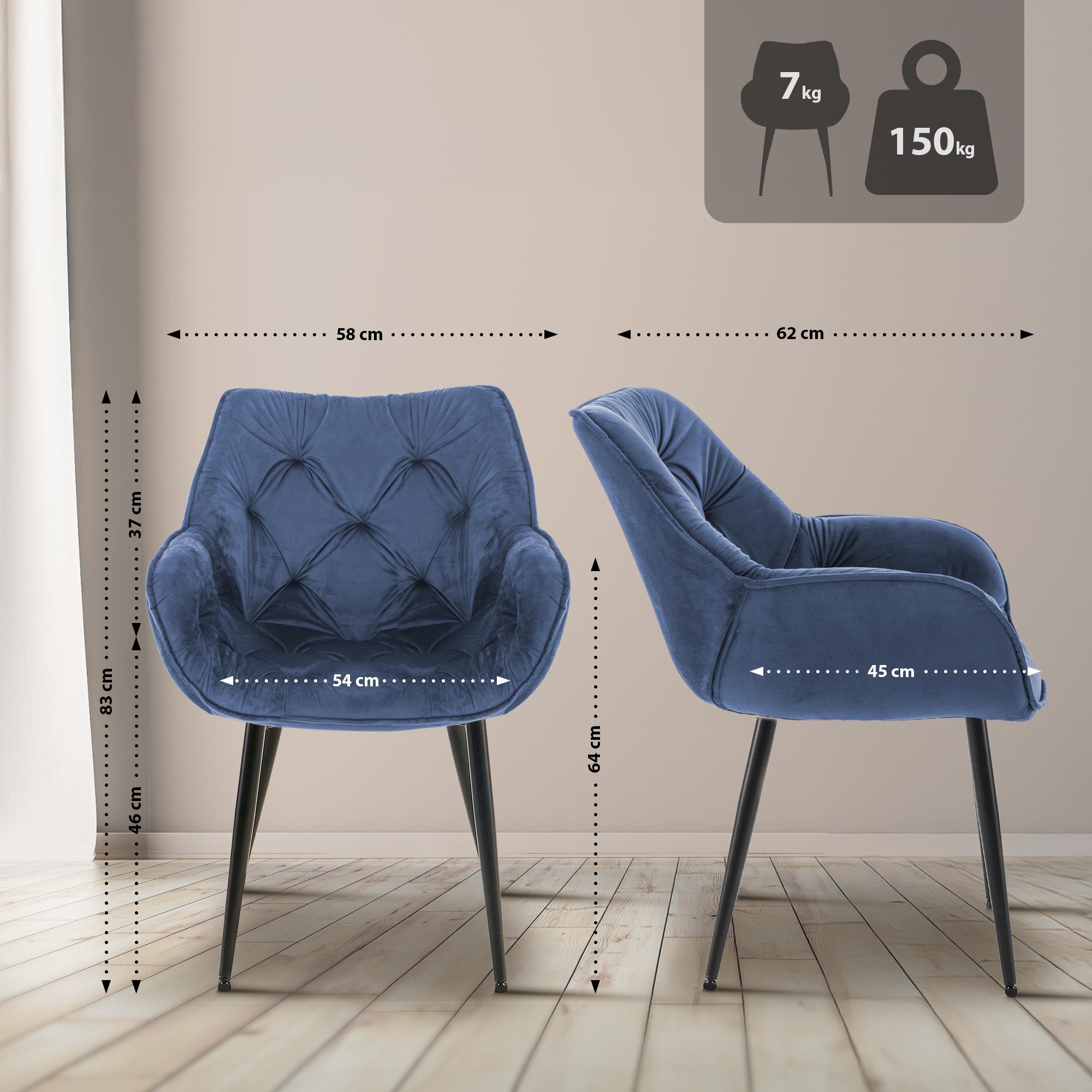 Silla Tanna en terciopelo