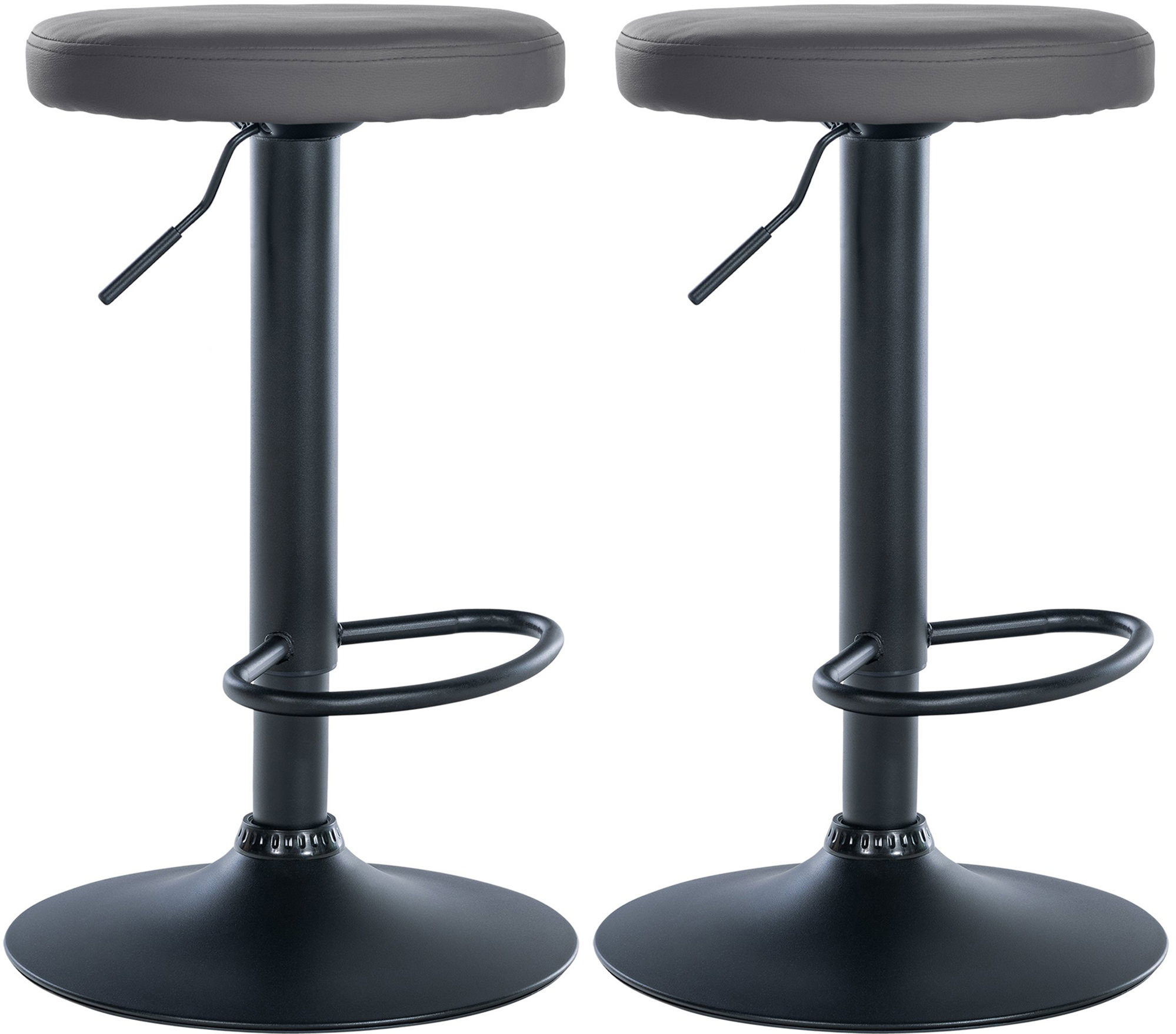 Set de 2 taburetes de bar Ponte en polipiel