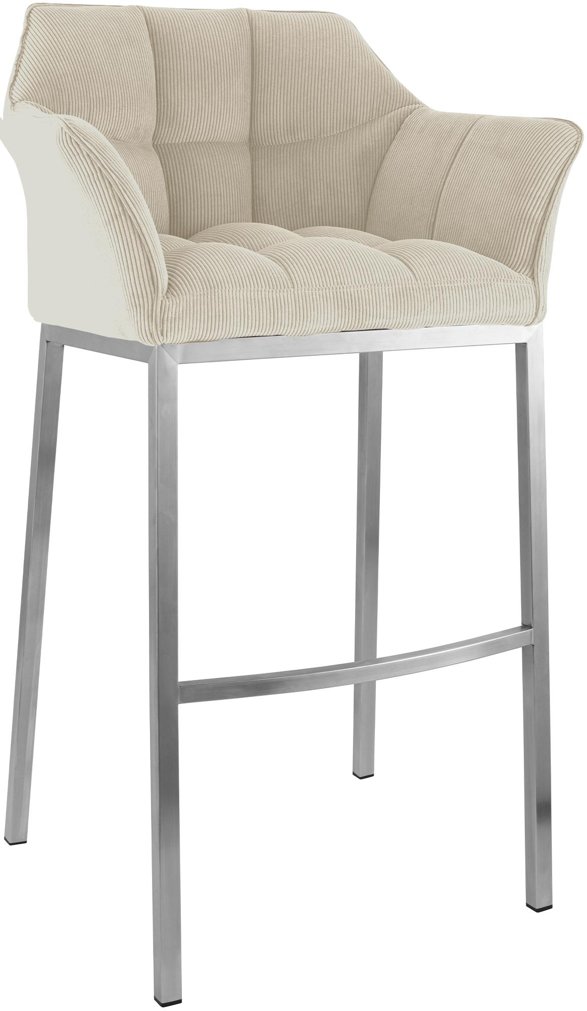Taburete de bar Damaso Cord con base de cuatro patas