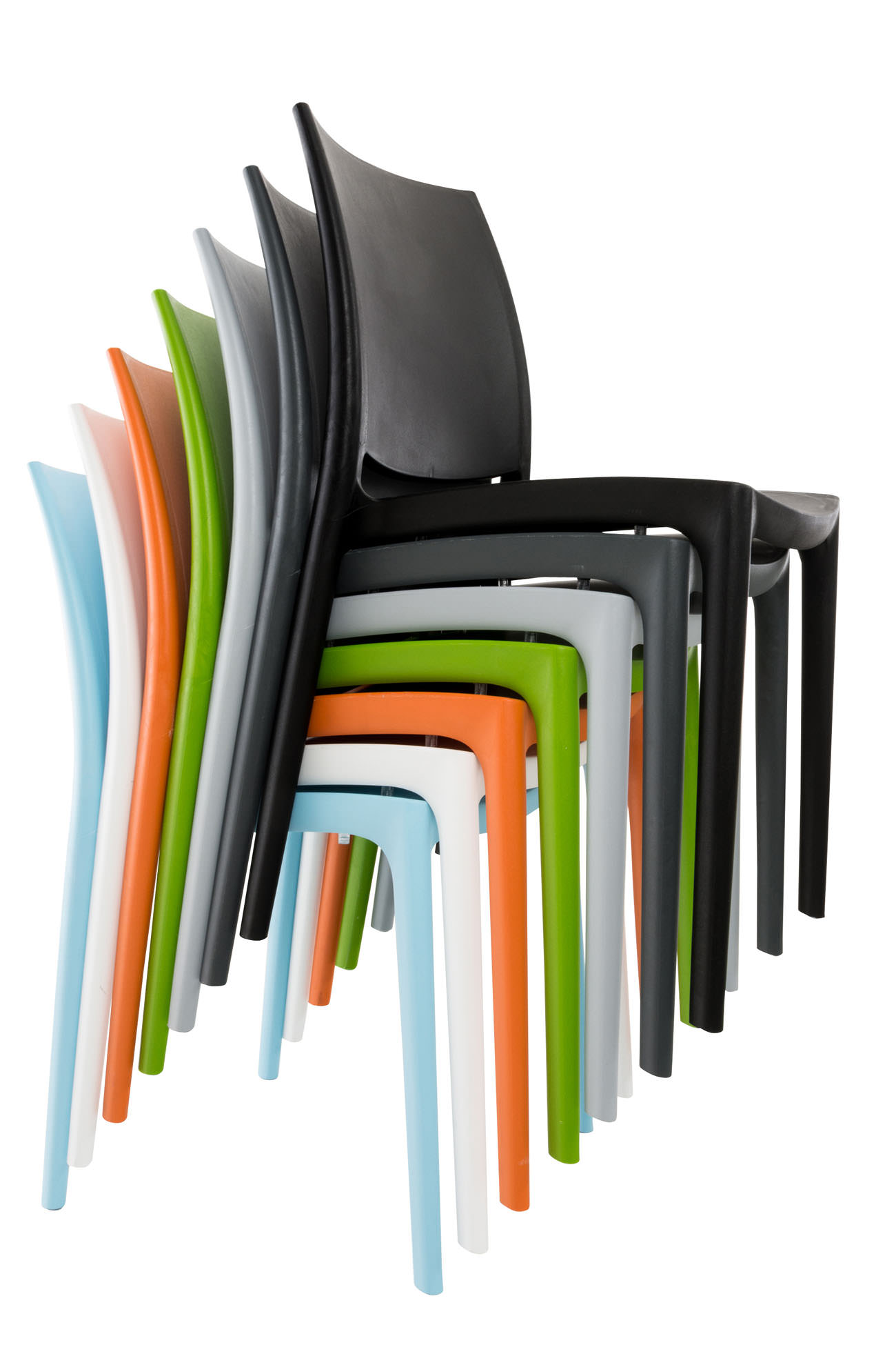 Set de 4 sillas apilables Maya