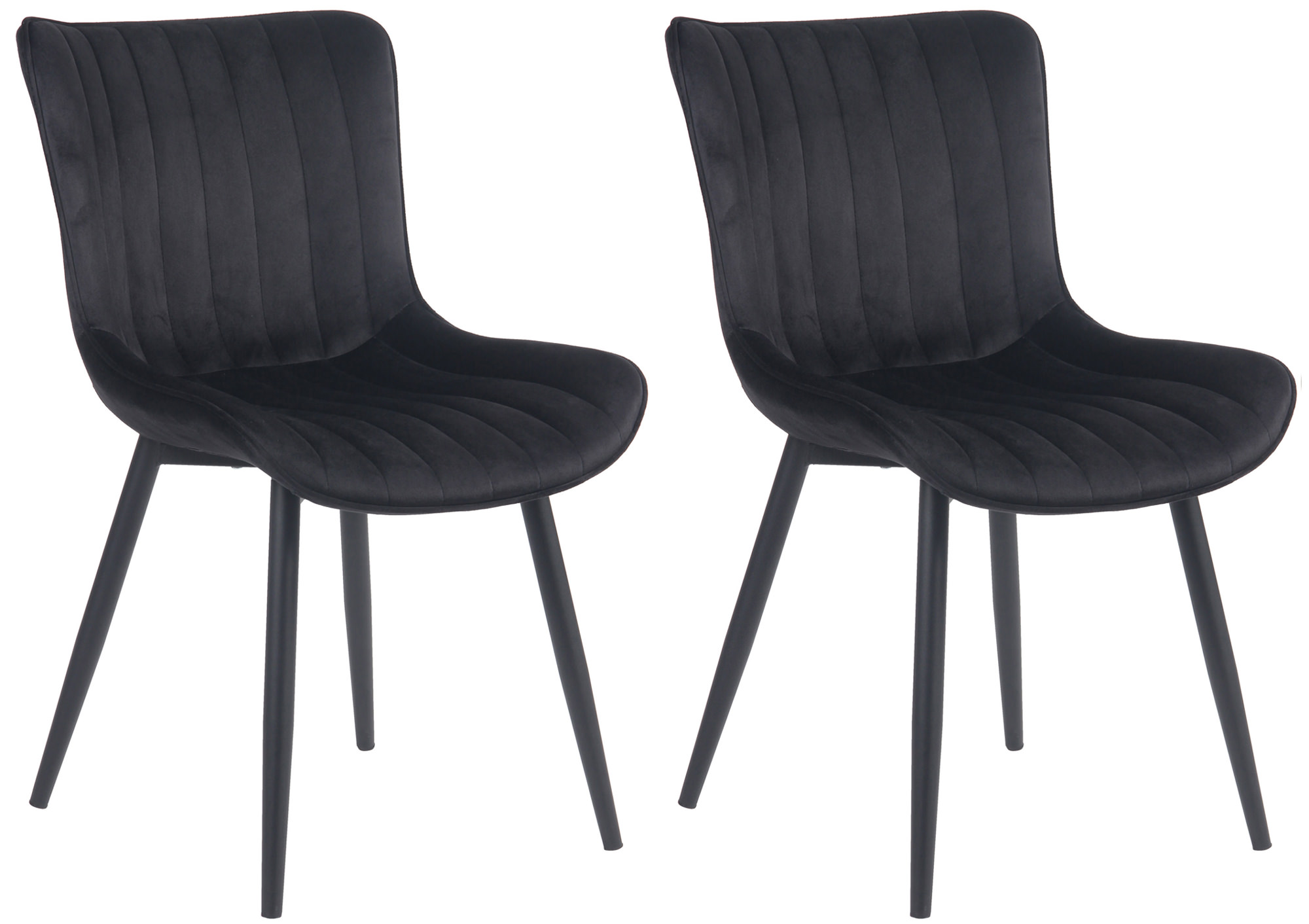 Set De 2 Sillas de comedor Largo en terciopelo o polipiel