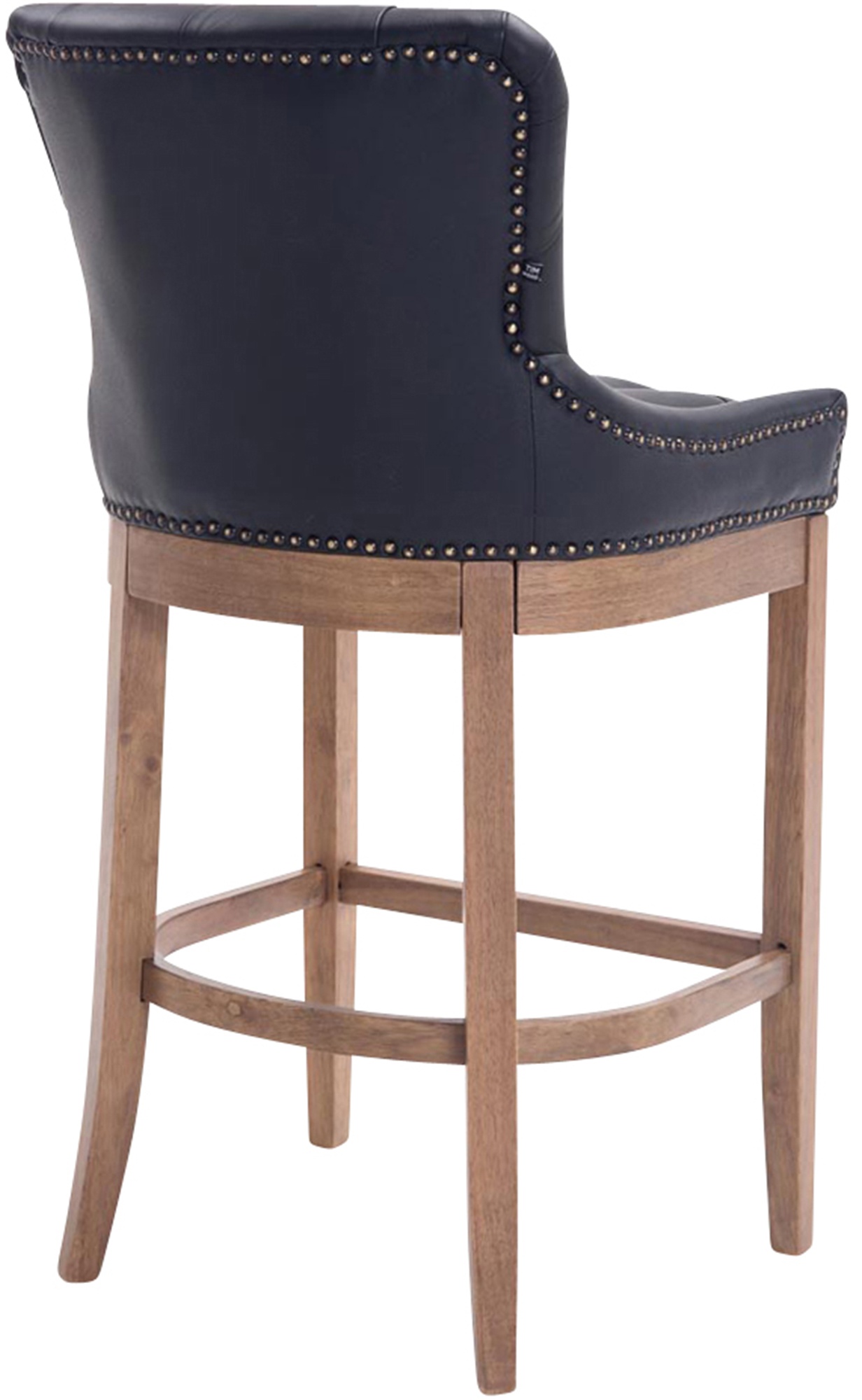 Taburete Lakewood Cuero Aútentico & Madera Clara