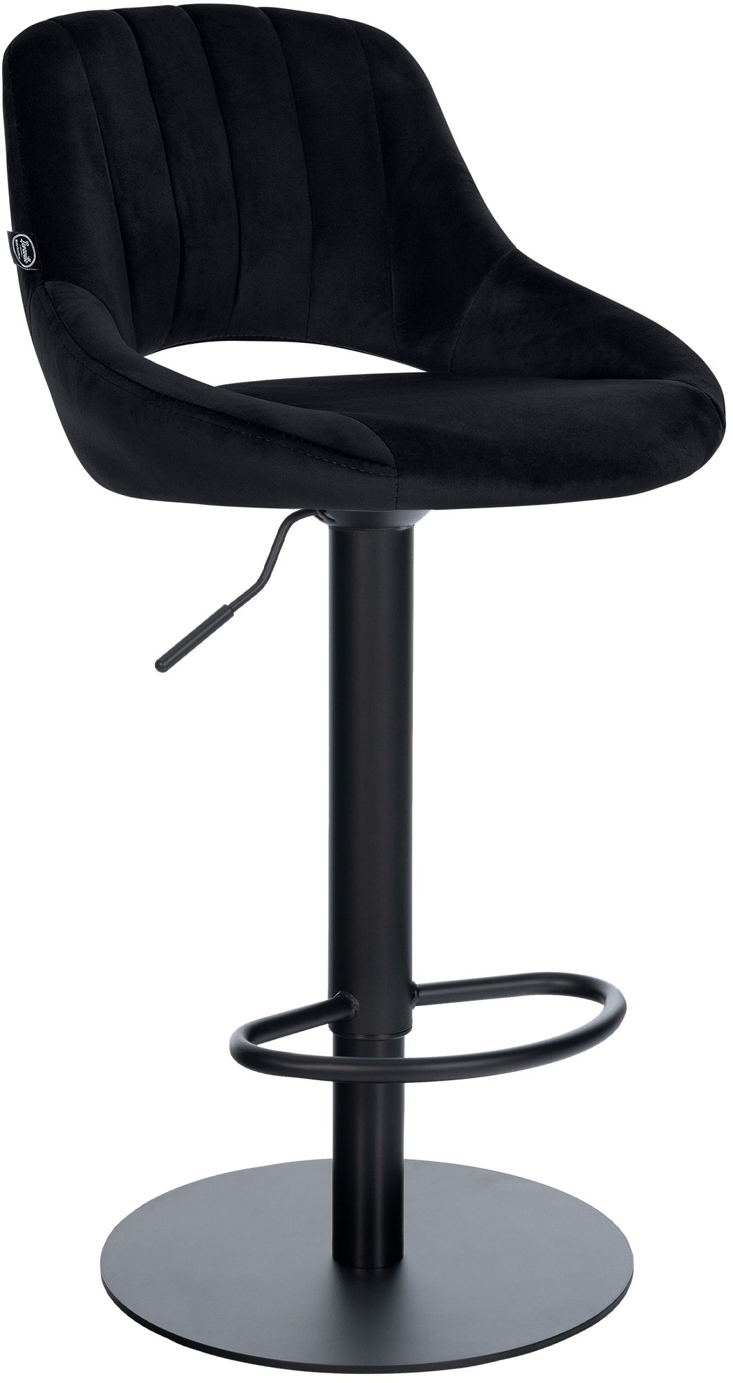 Taburete de bar Milet negro con base extra pesada