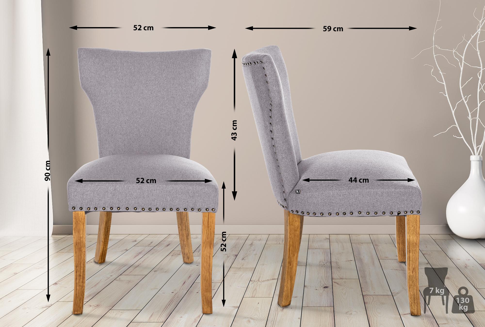 Silla de comedor Zadar en tela