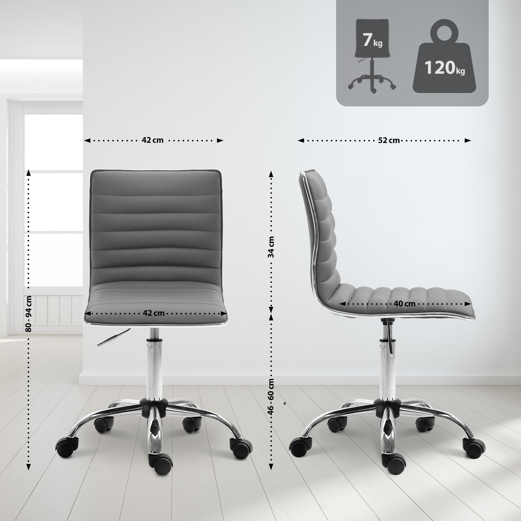 Taburete de trabajo Alamosa de cuero sintético