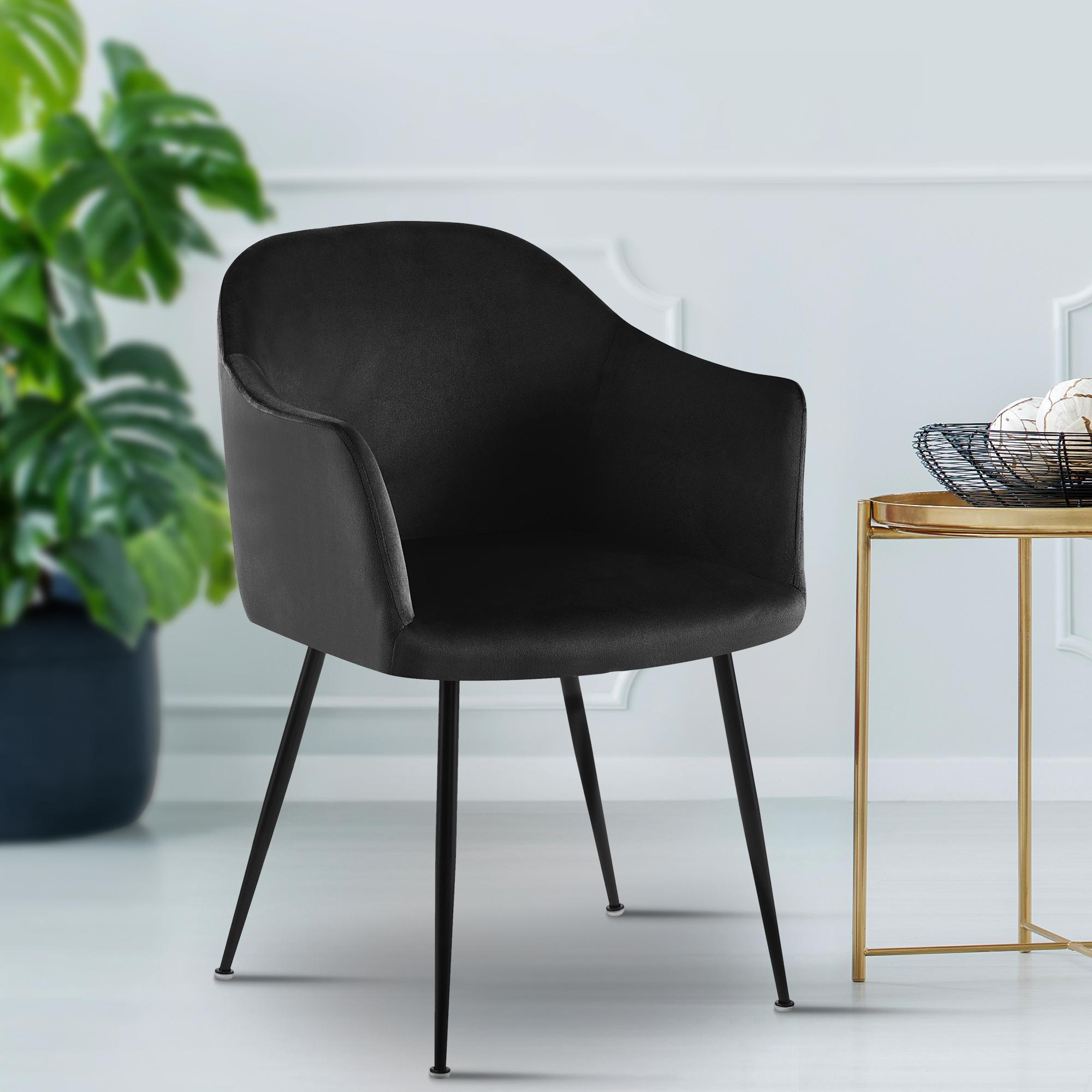 Silla de comedor de terciopelo Jaysie