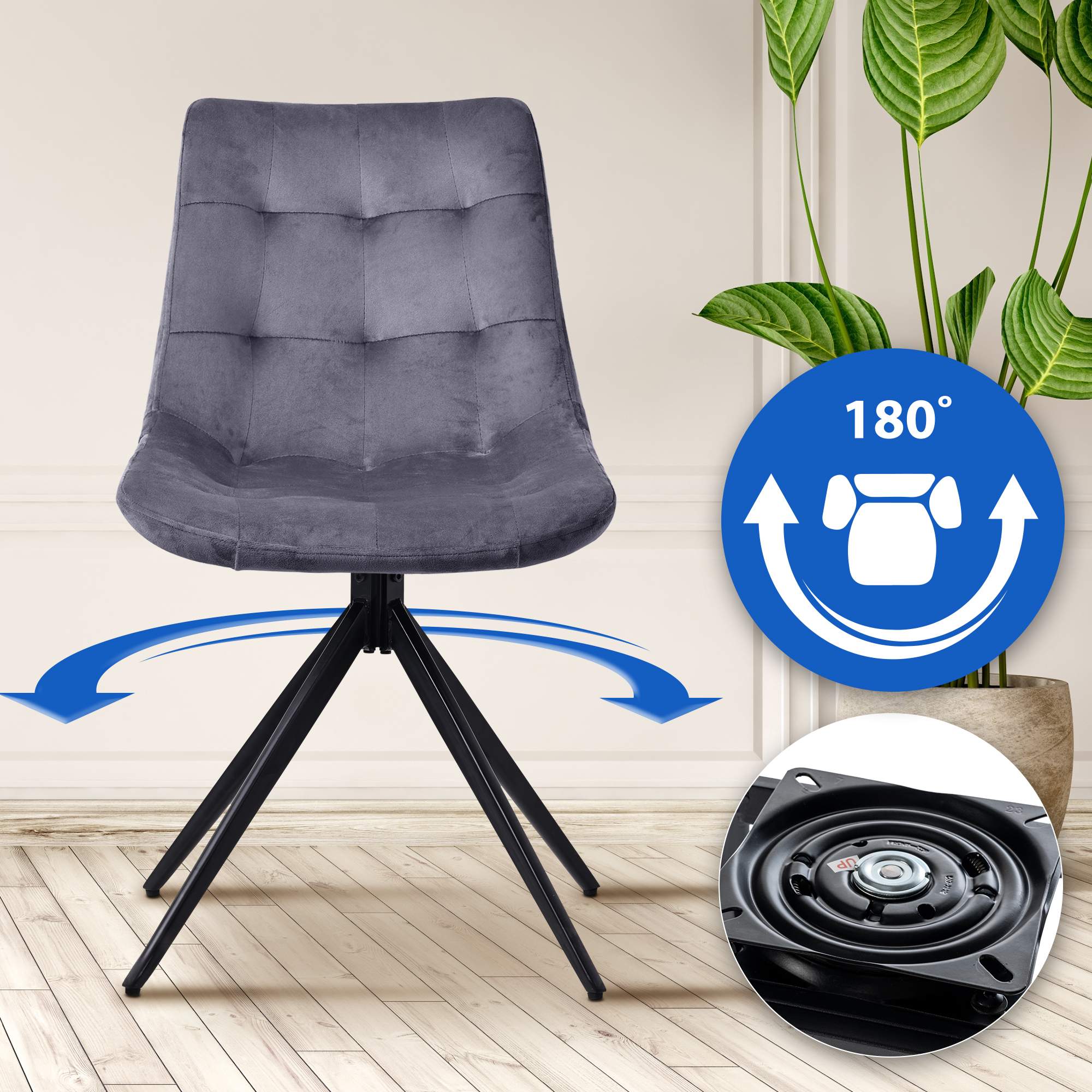 Lote de 2 sillas de comedor Merna