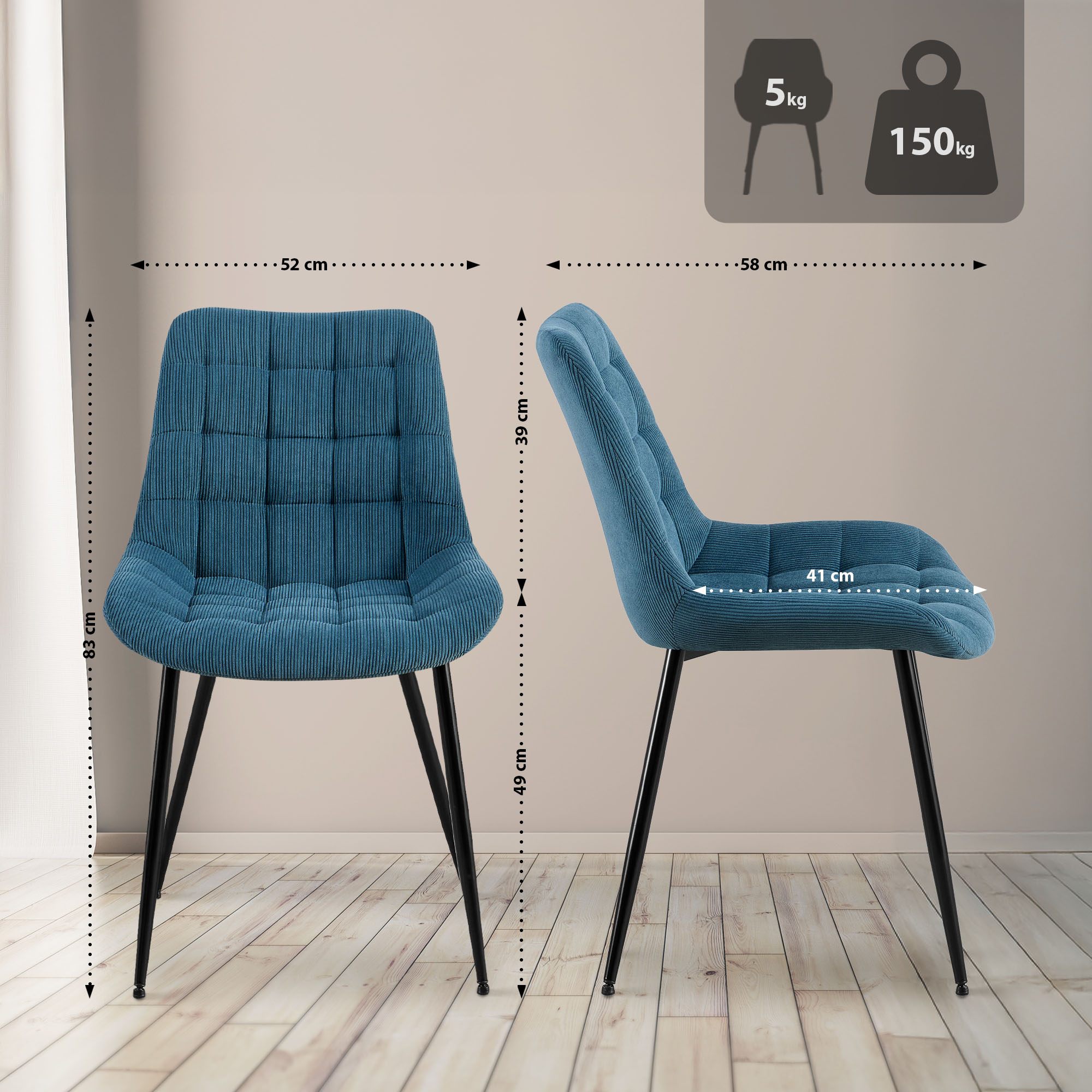 Silla de comedor Sardna Cord