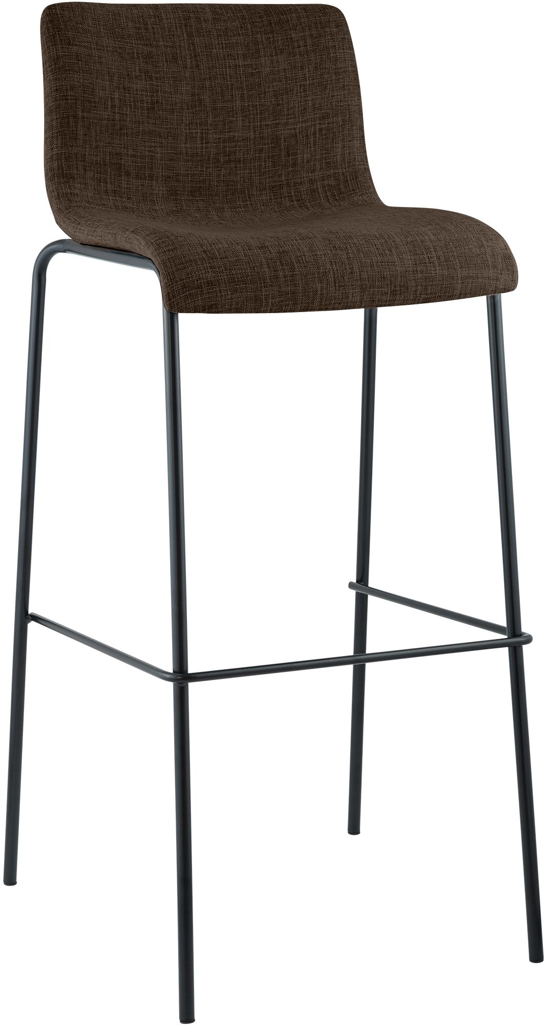 Taburete de bar Hover de tela con base de cuatro patas