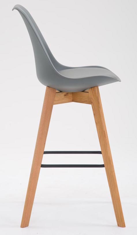 Set De 2 Taburetes De Bar Metz Con Asiento En Polipropileno