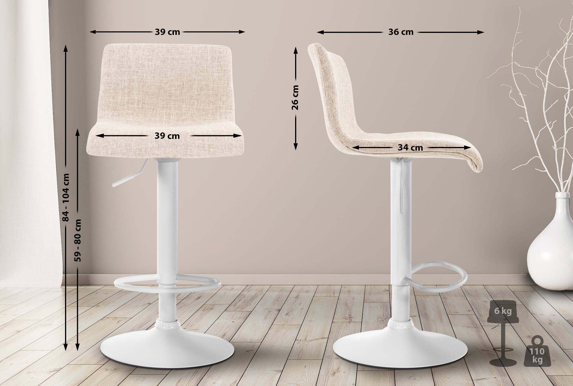 Taburete de Bar Hover en Tela