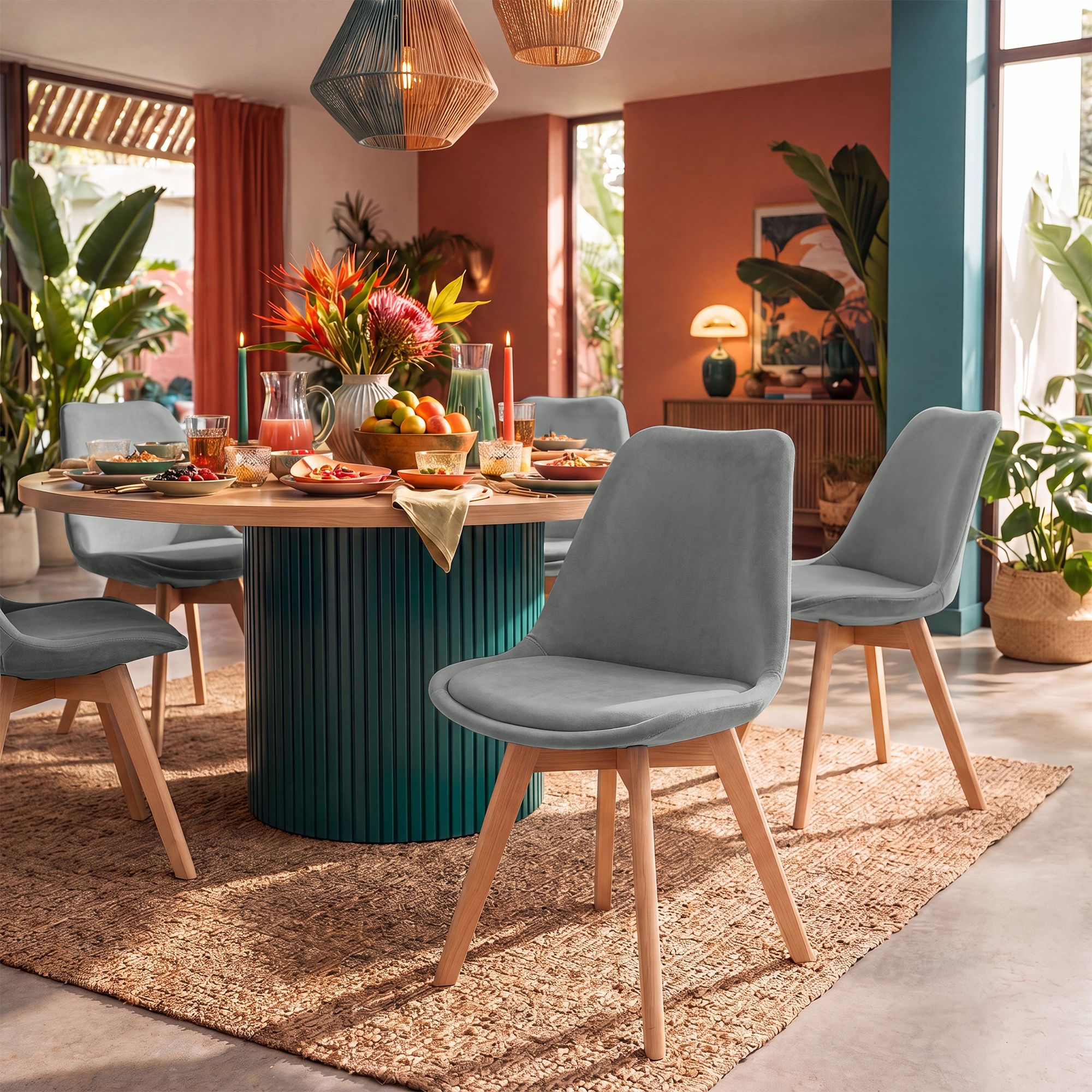 Silla de comedor Linares elegante, cómoda y fácil de limpiar Ideal para tu hogar
