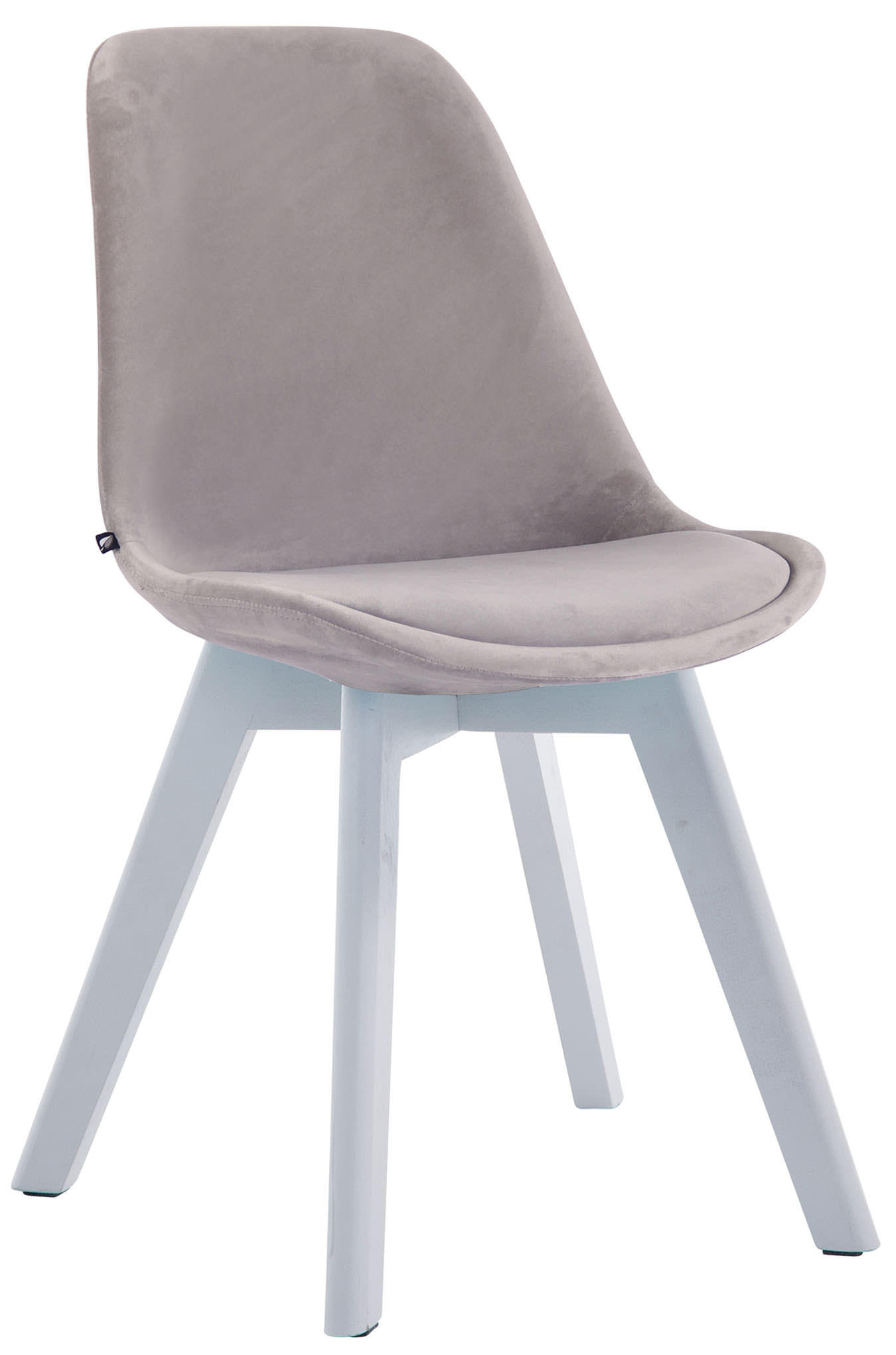 Set de 4 sillas de comedor Borneo tapizadas en terciopelo