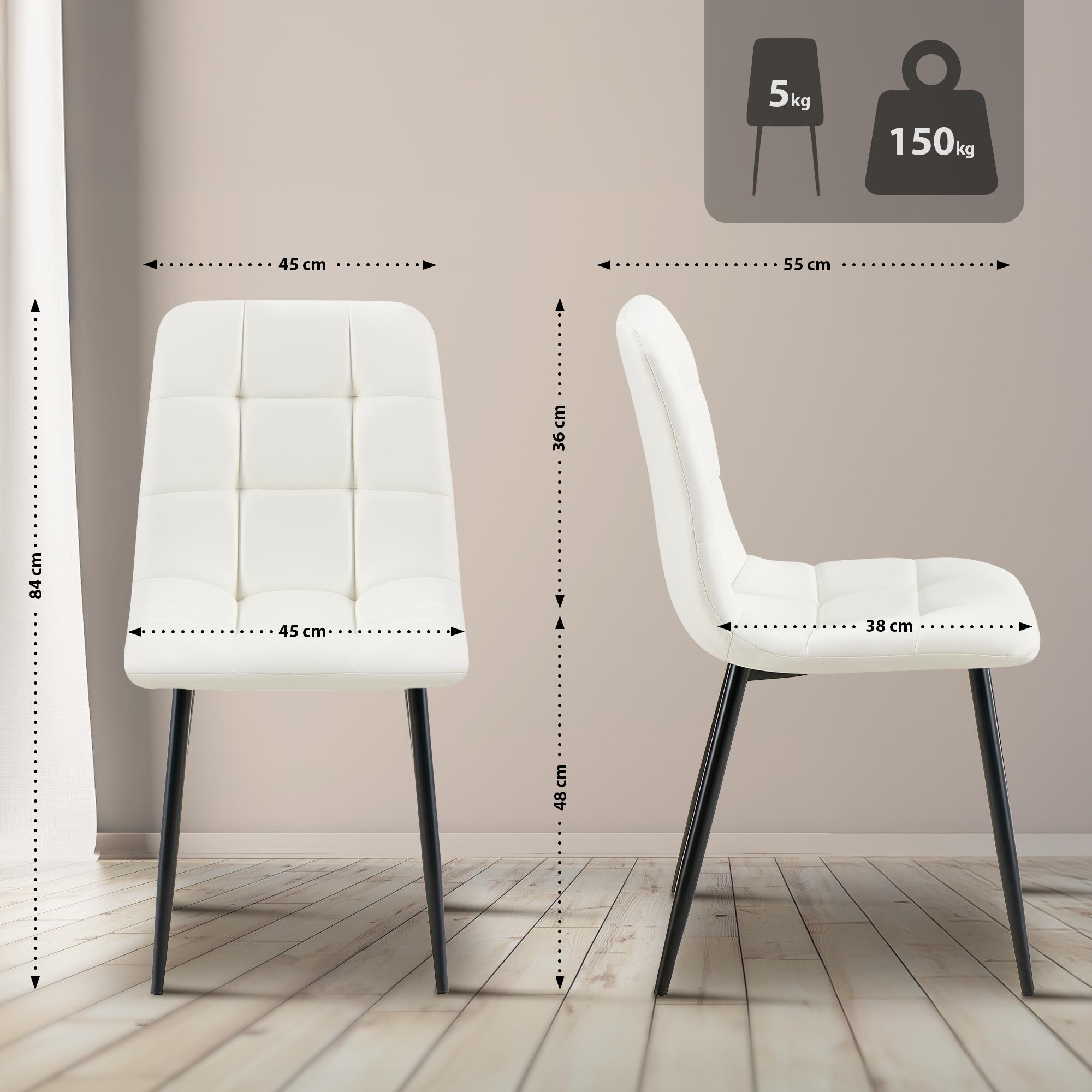 Silla de comedor Antibes tapizada en polipiel