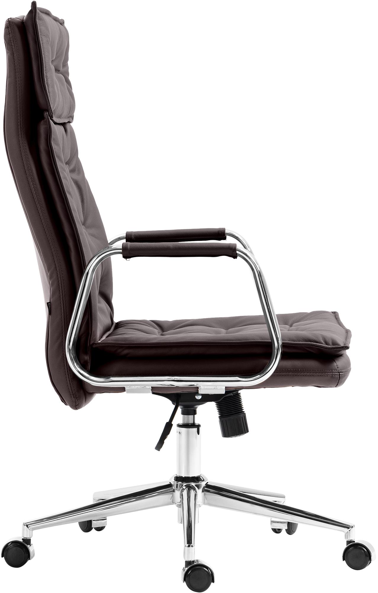 Silla de oficina Sotira de cuero genuino