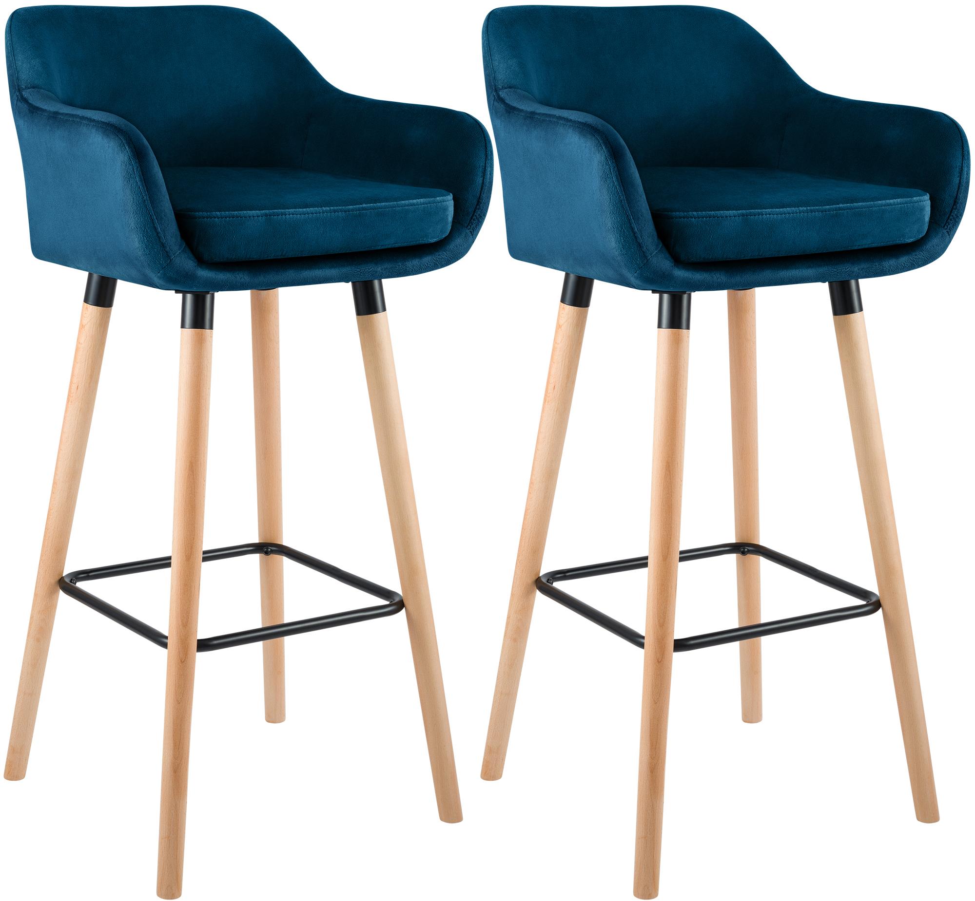 Set de 2 taburetes Grant terciopelo