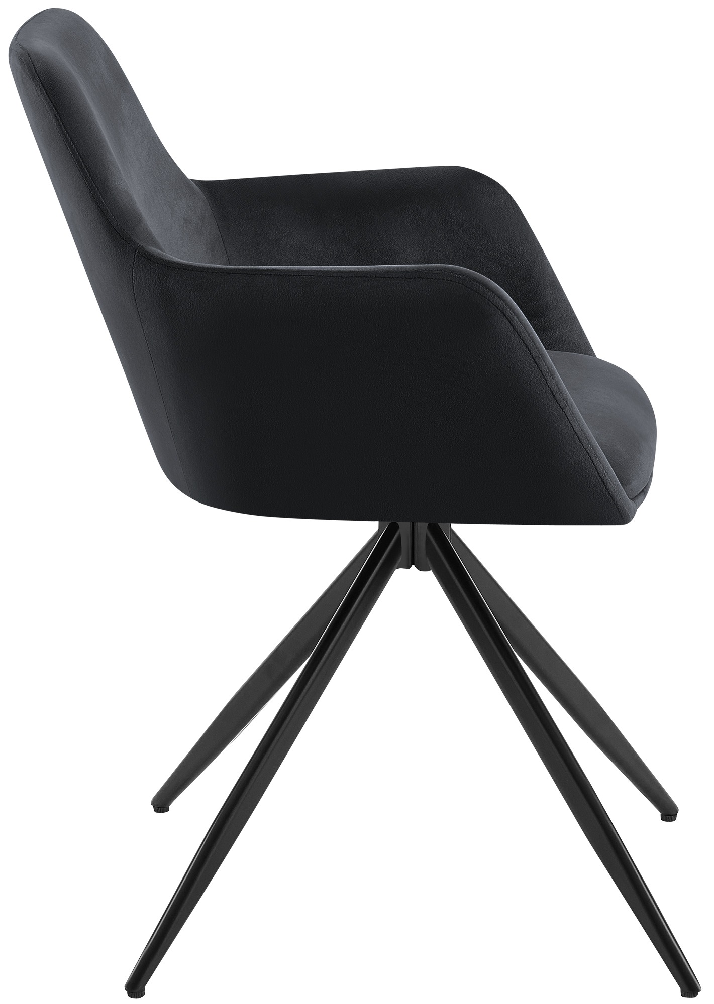 Silla de comedor Olema en terciopelo