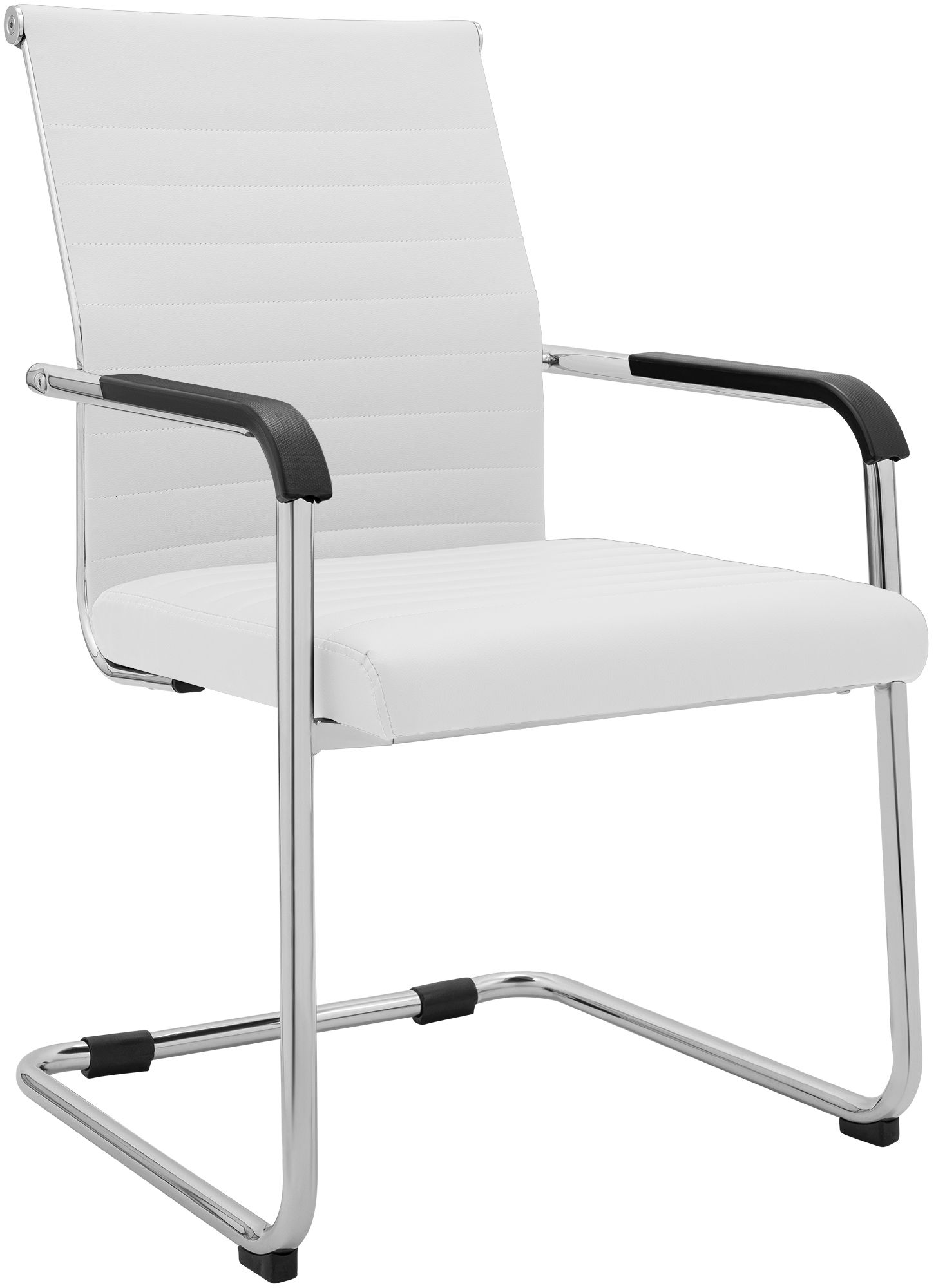 Silla cantilever Hakon en imitación de cuero elegante y cómoda para tu comedor o oficina