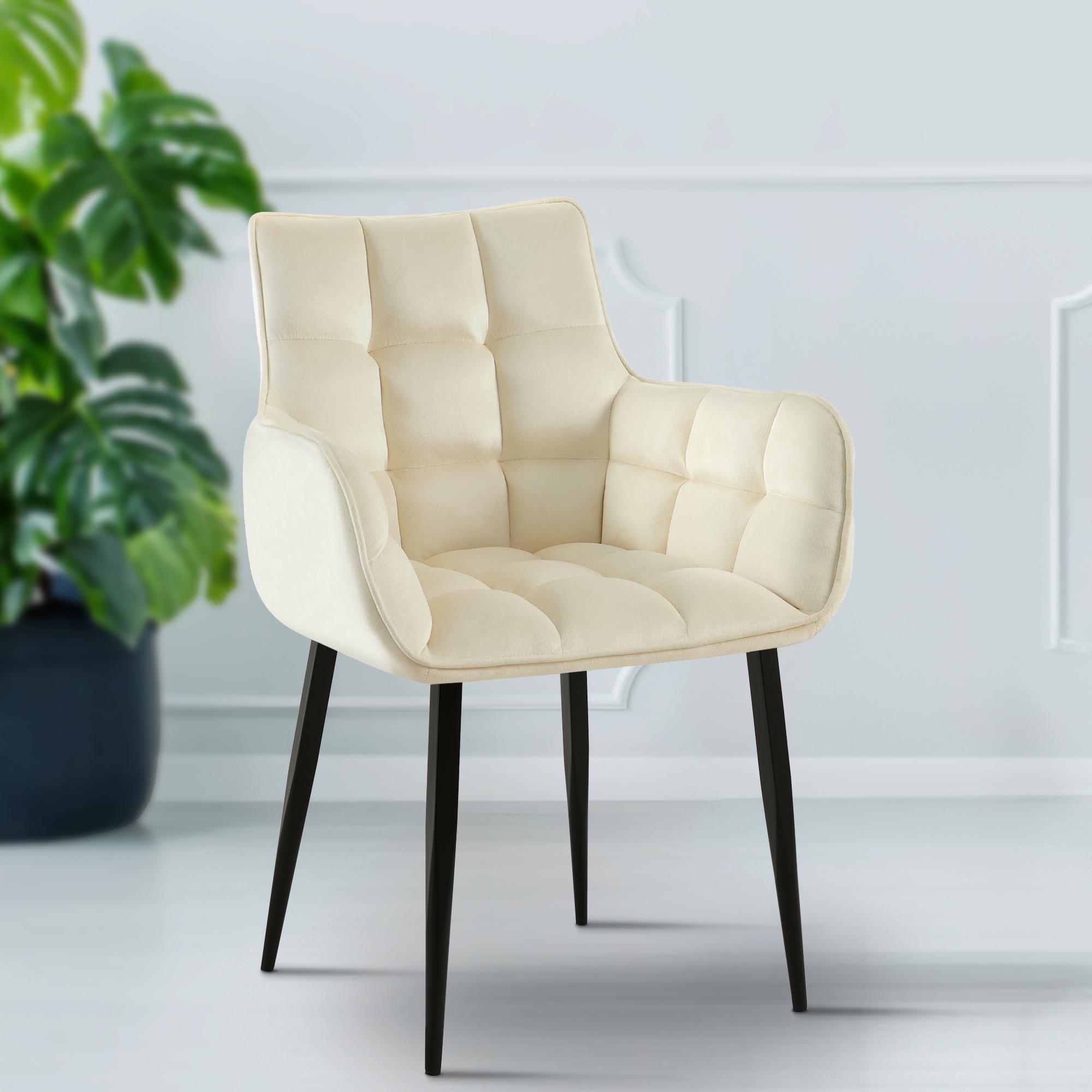 Silla de comedor de terciopelo Tirana