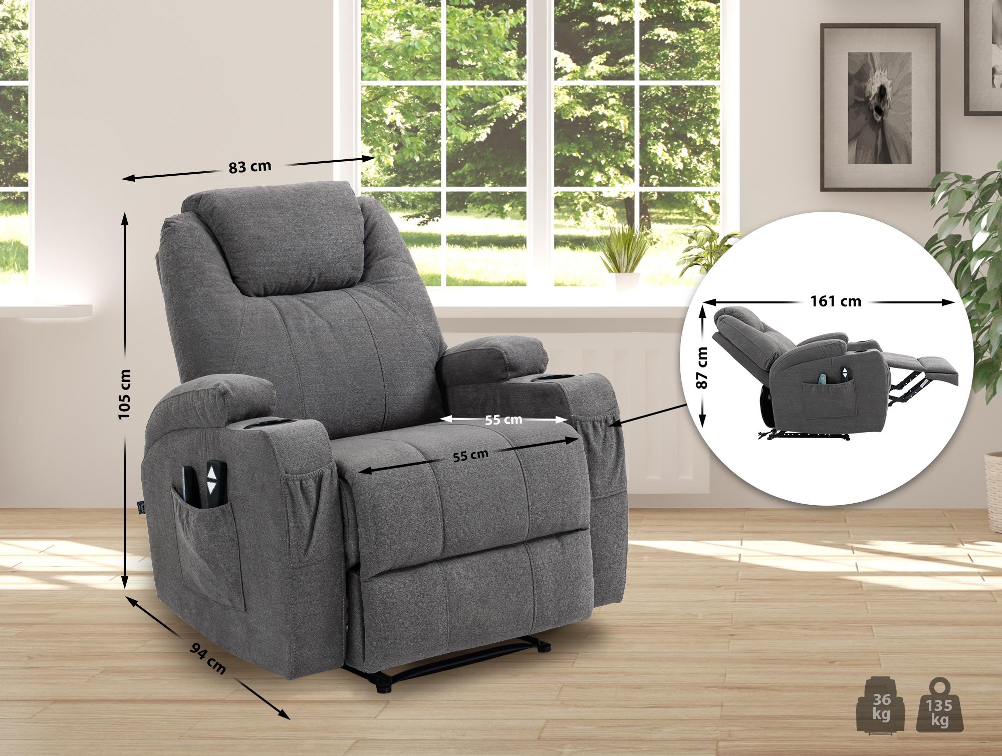 Sillón Hepler con función de masaje