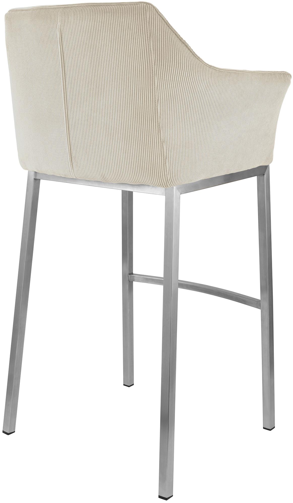 Taburete de bar Damaso Cord con base de cuatro patas