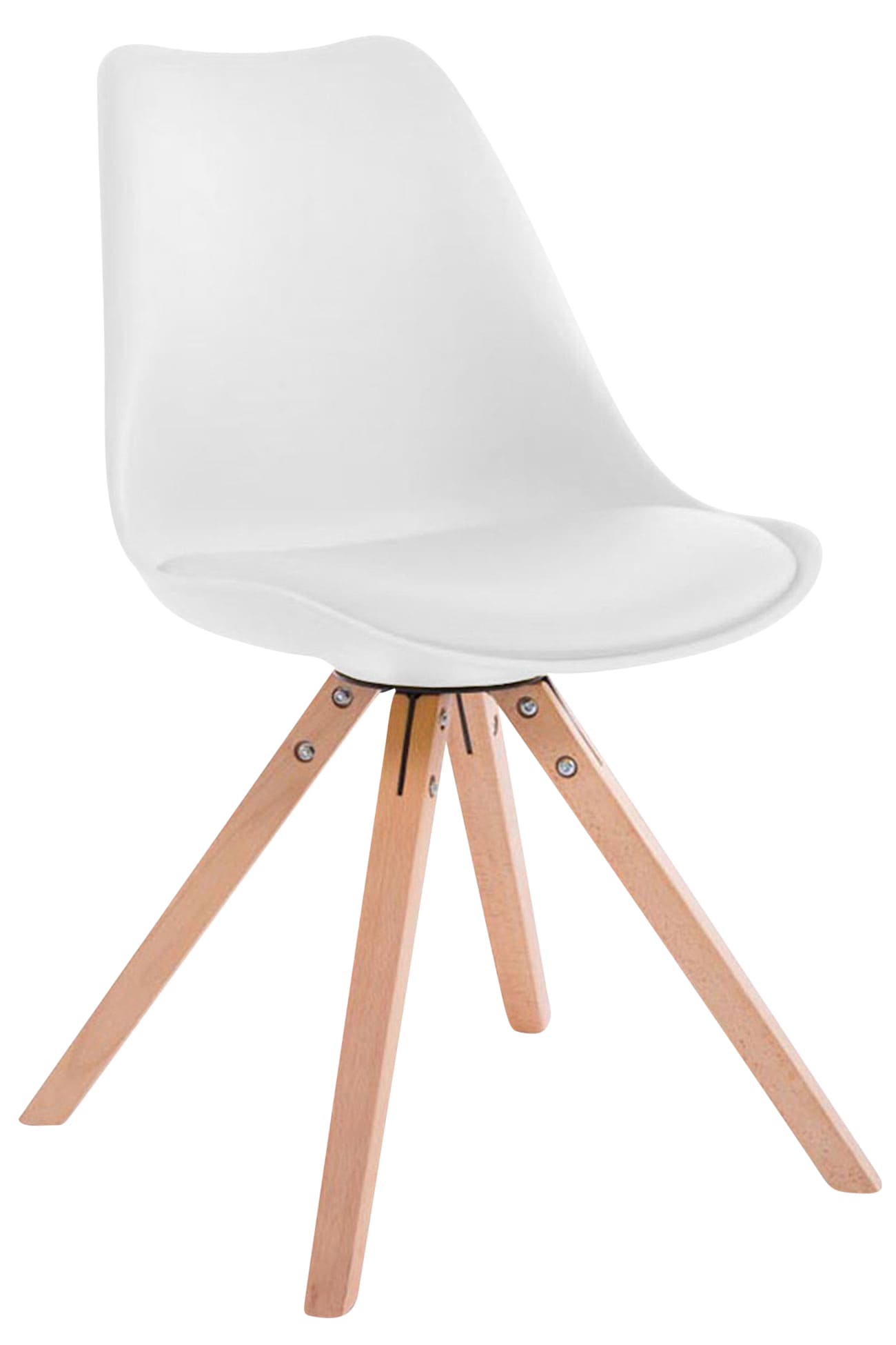 Set de 4 sillas para comedor Toulouse Square en polipiel