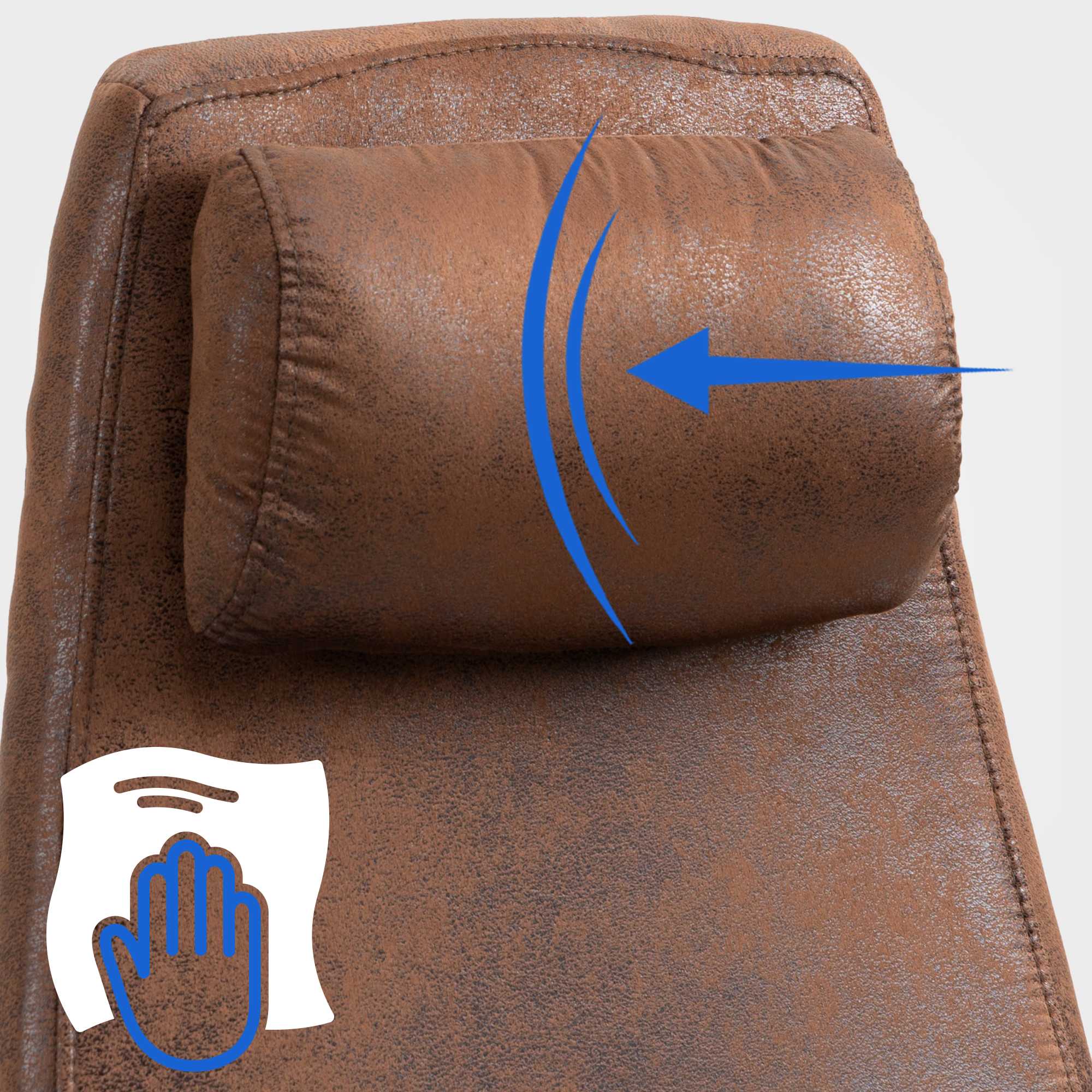 Silla de oficina Pocatello en cuero sintético y respaldo alto