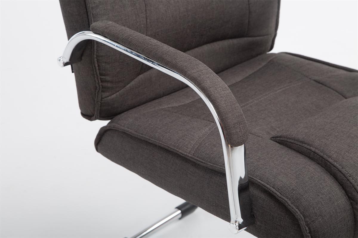 Silla Cantiléver XXL Attila Tapizada en Tela