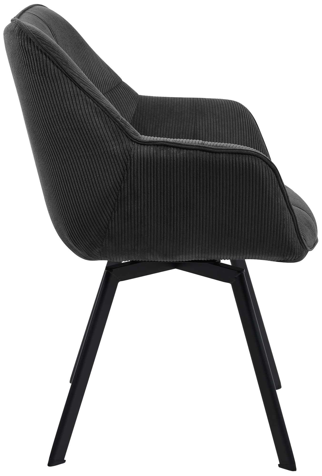 Silla de comedor Jordi con tapizado de pana