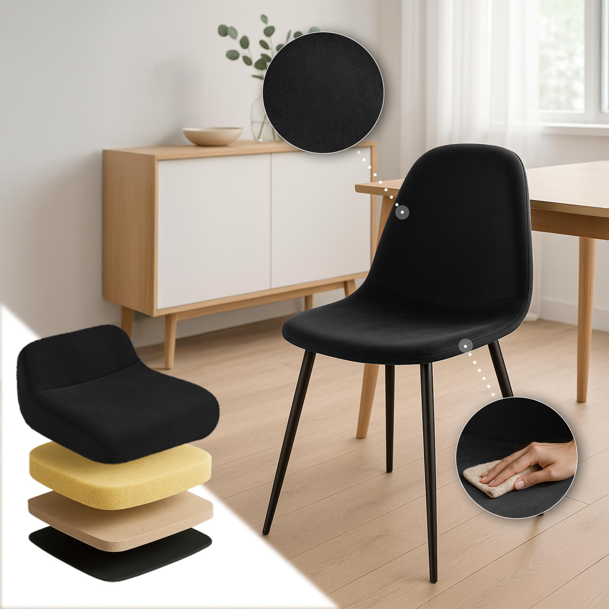 Conjunto de 4 sillas de comedor Napier