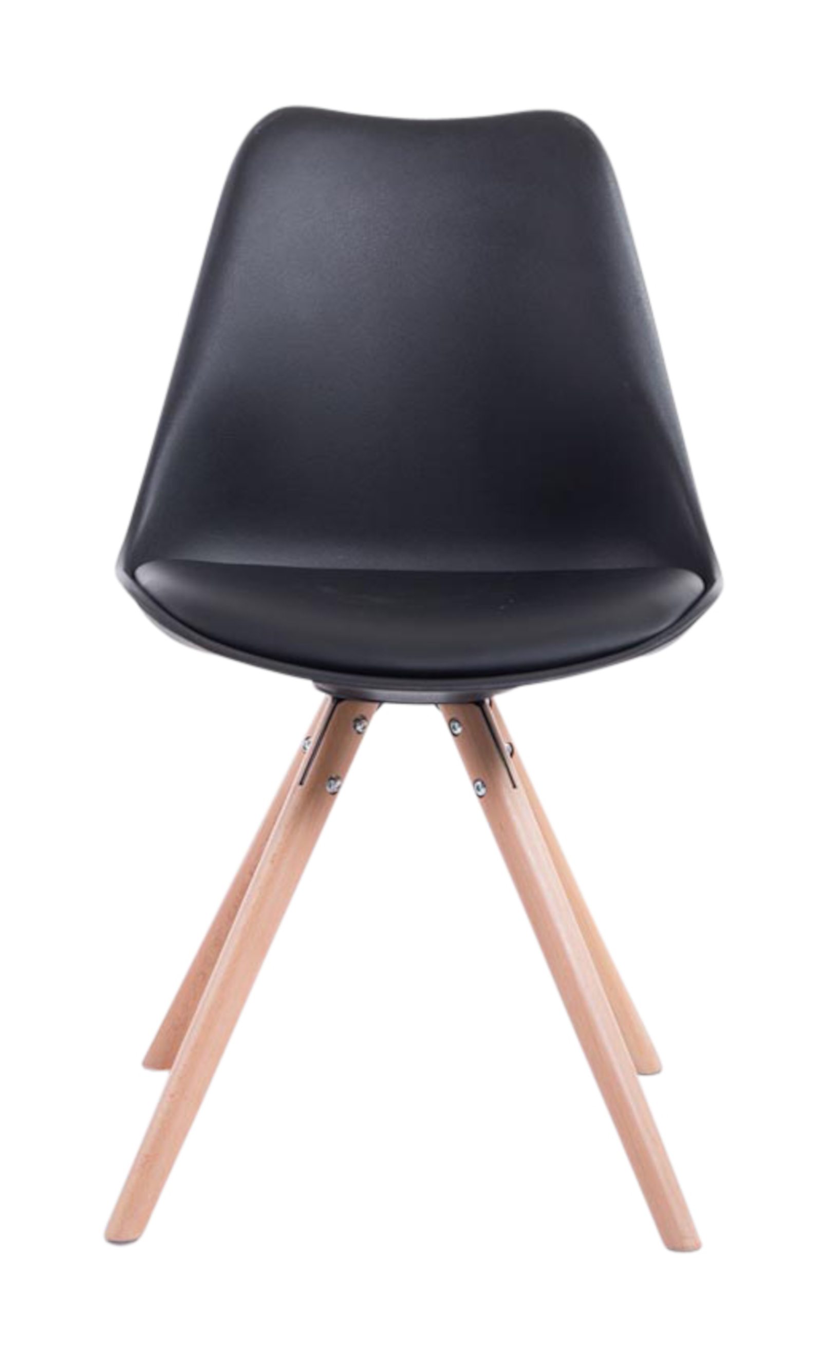 Set de 4 sillas para visitas Toulouse Rund en polipiel